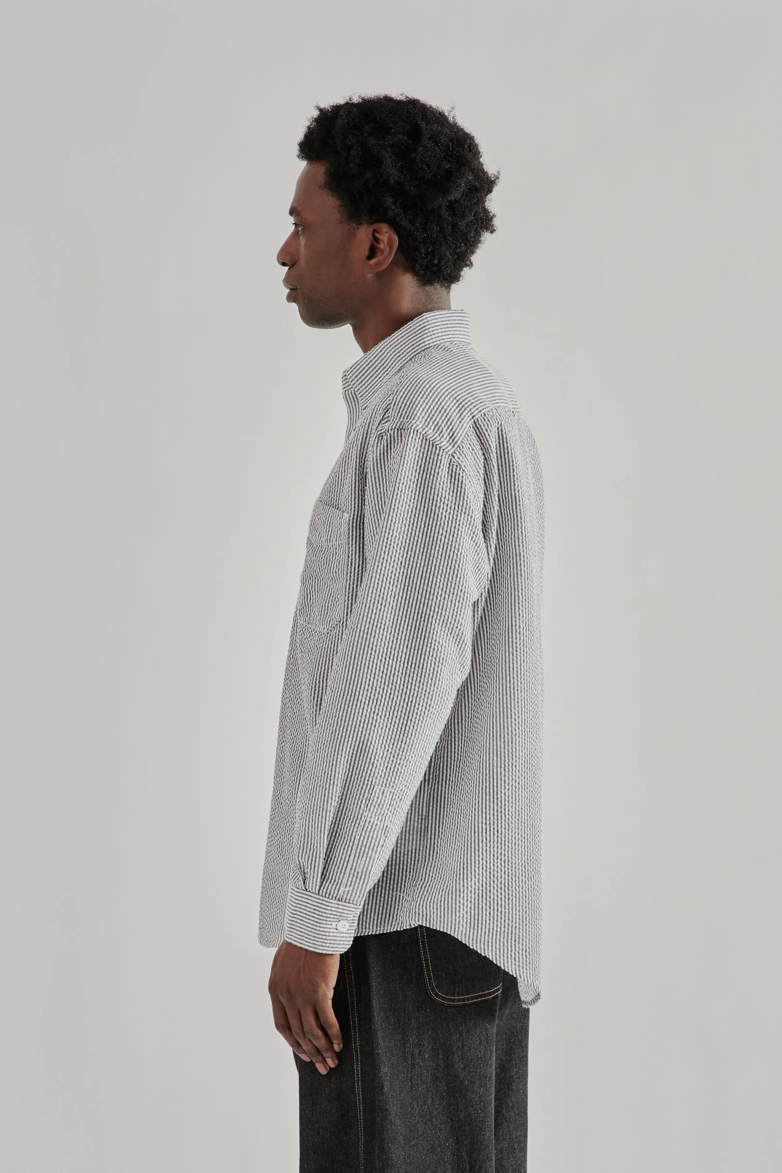 OG Stripe Seersucker Shirt - Black sold by Wallace Mercantile product image thumbnail 5