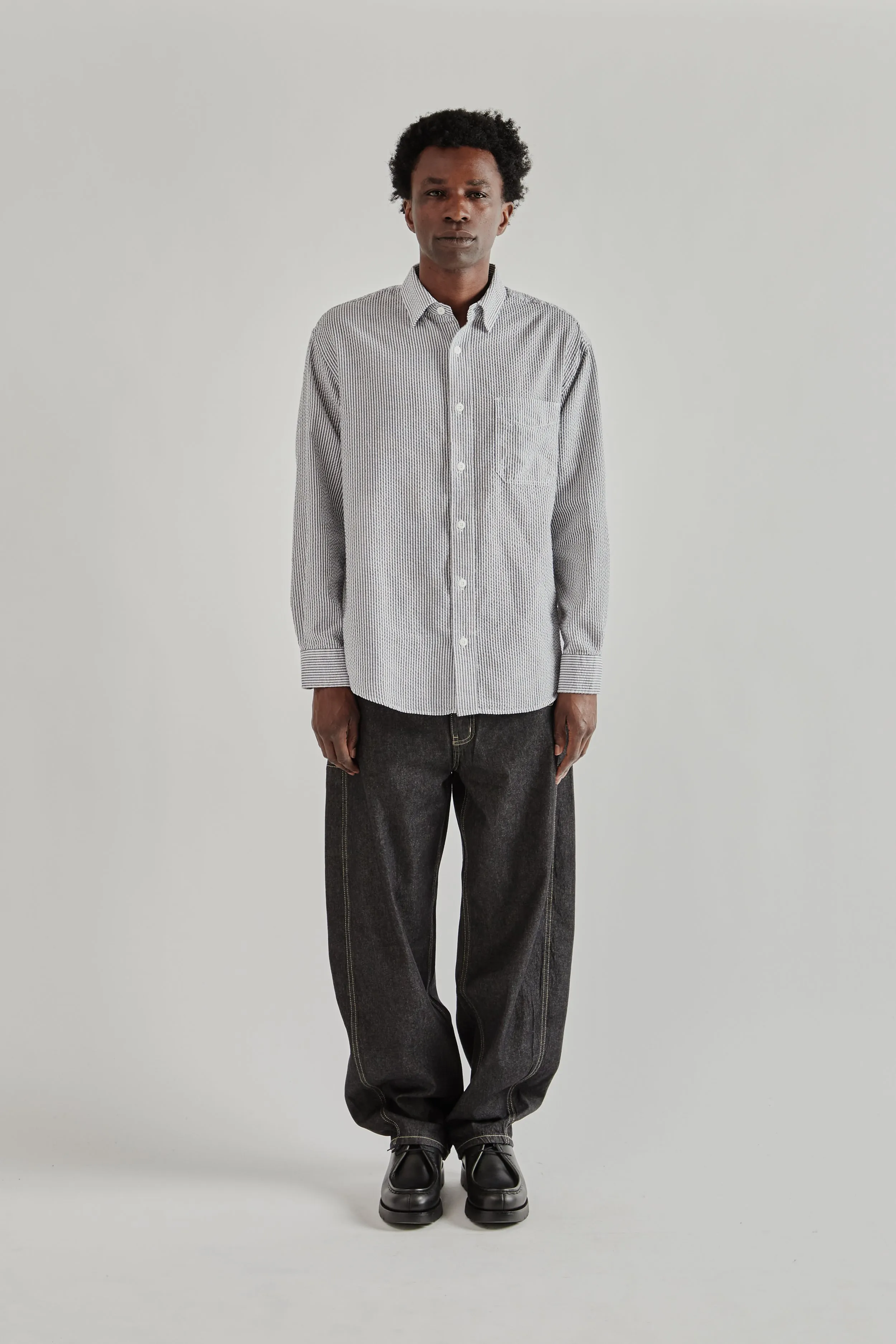 OG Stripe Seersucker Shirt - Black sold by Wallace Mercantile product image thumbnail 3