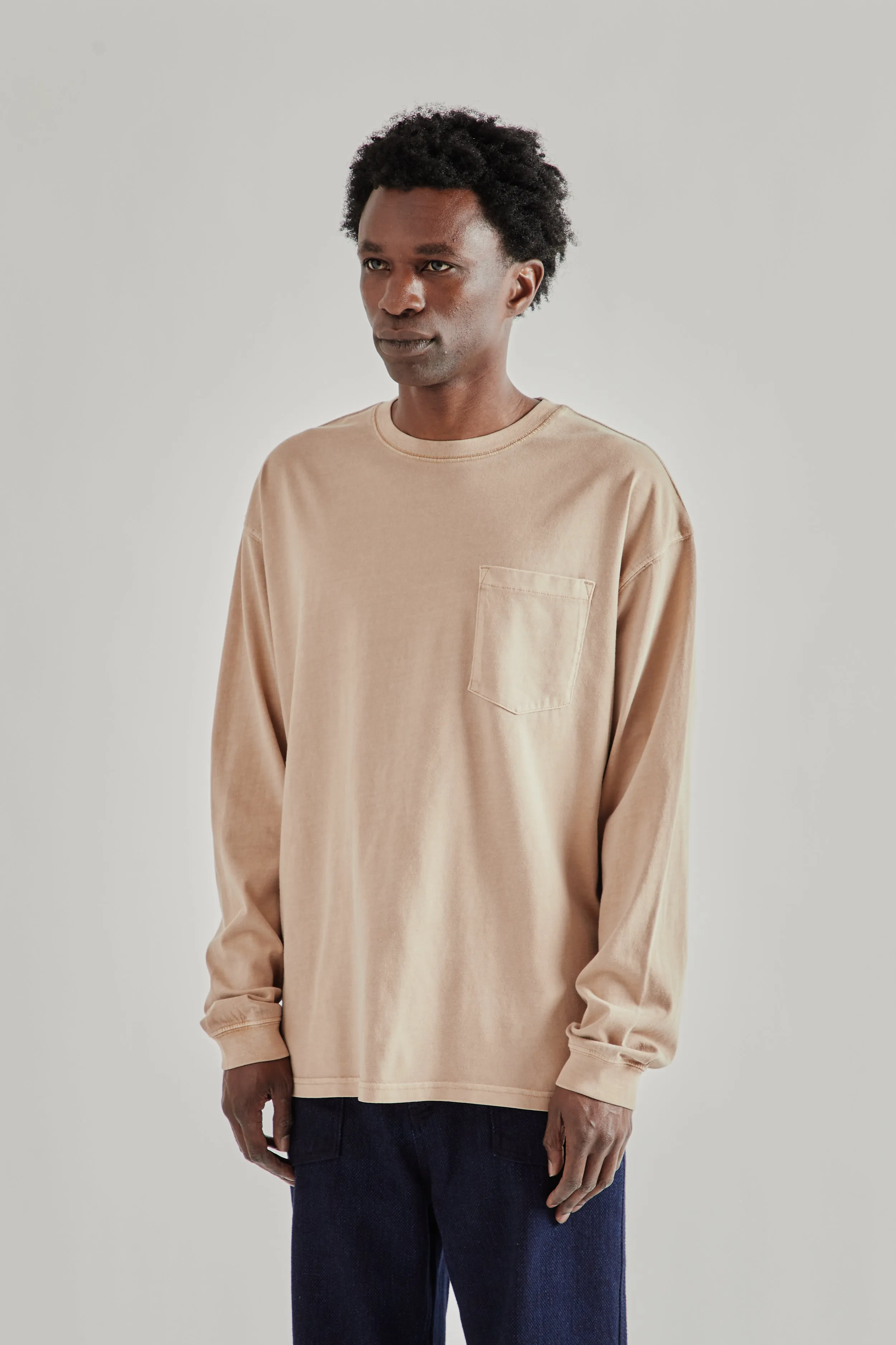 Pigment Pocket Long Sleeve Tee - Beige sold by Wallace Mercantile product image thumbnail 4