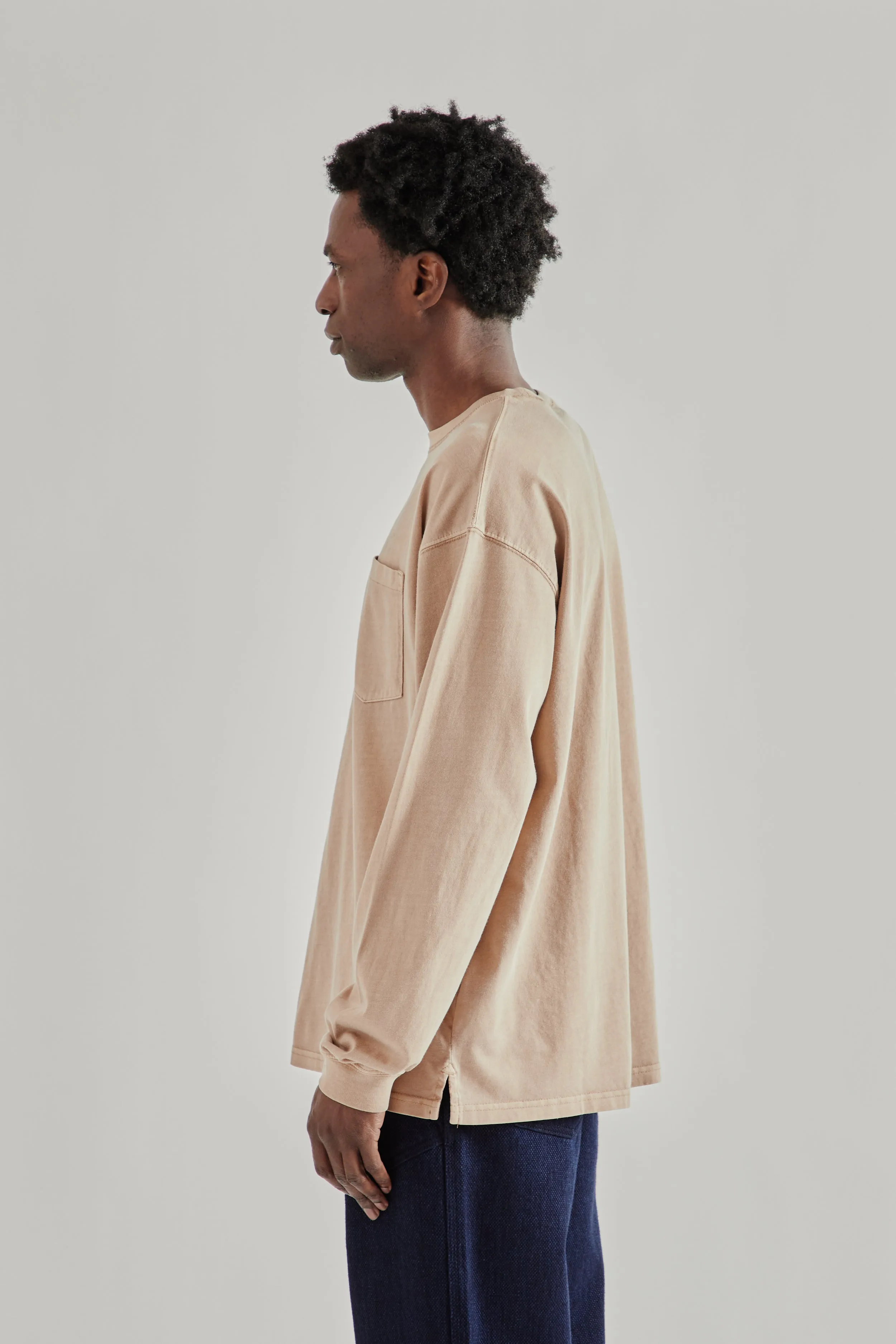 Pigment Pocket Long Sleeve Tee - Beige sold by Wallace Mercantile product image thumbnail 5