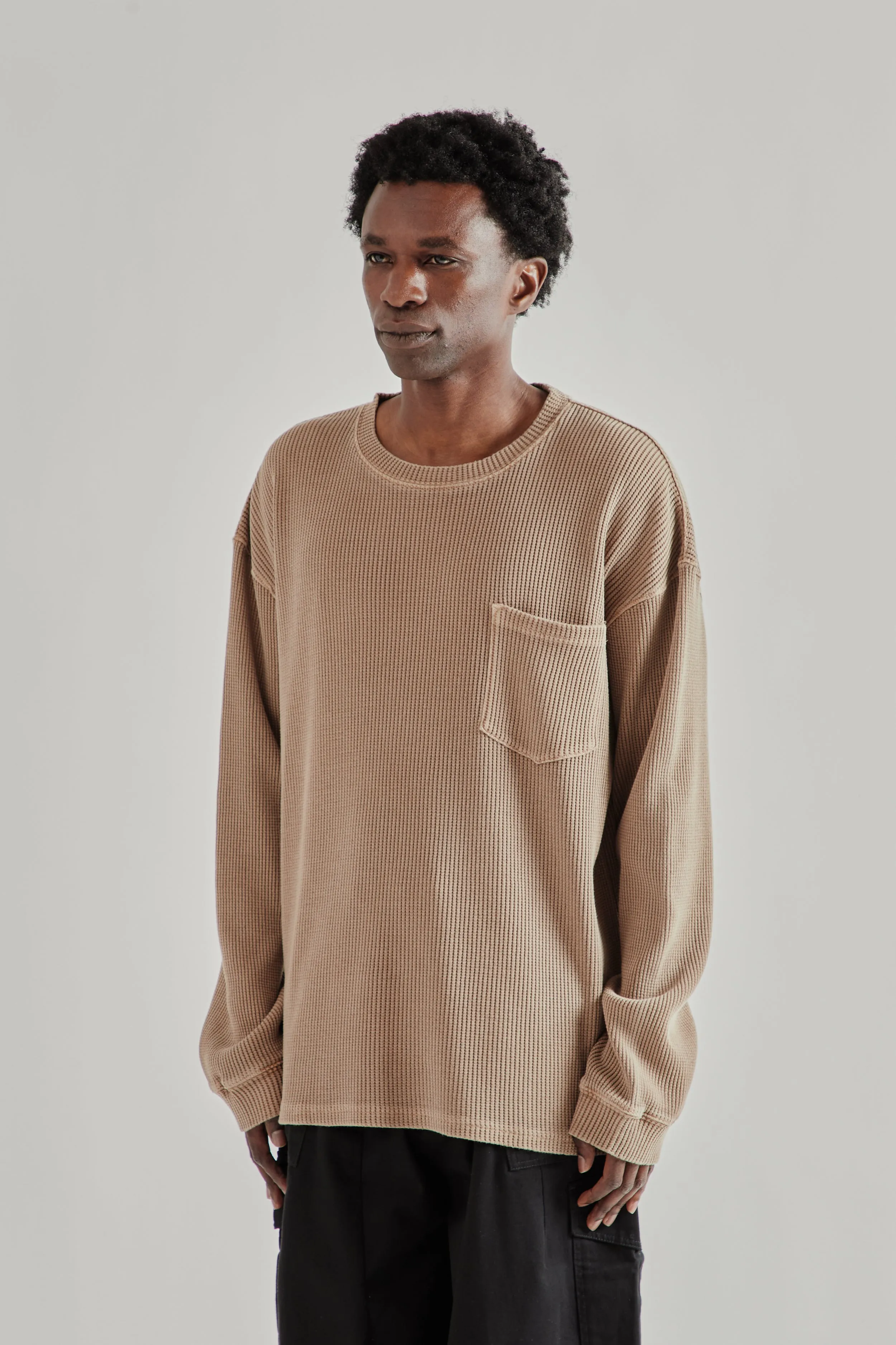 Pigment Dyeing Waffle Pocket Tee - Tan sold by Wallace Mercantile product image thumbnail 4
