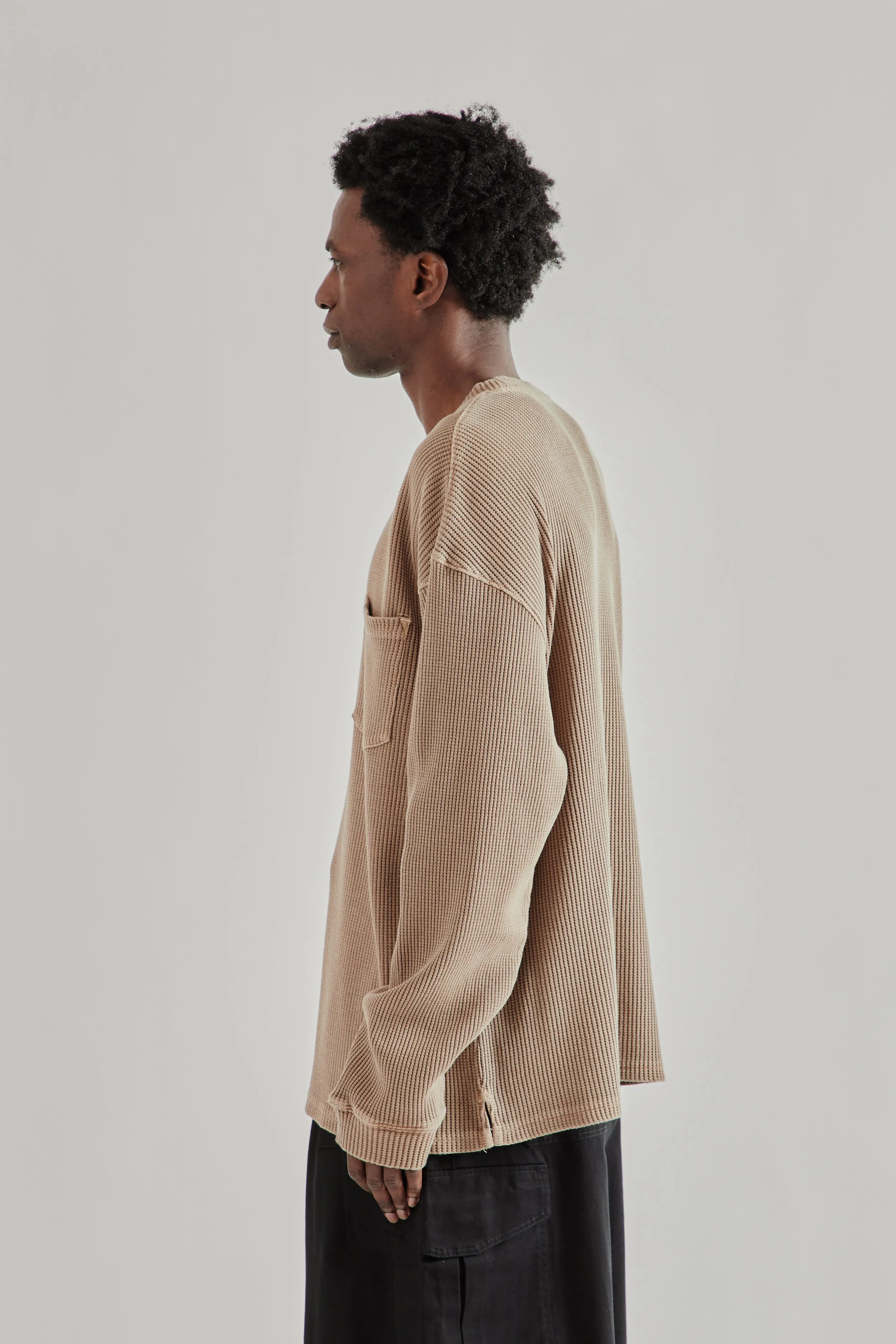 Pigment Dyeing Waffle Pocket Tee - Tan sold by Wallace Mercantile product image thumbnail 5