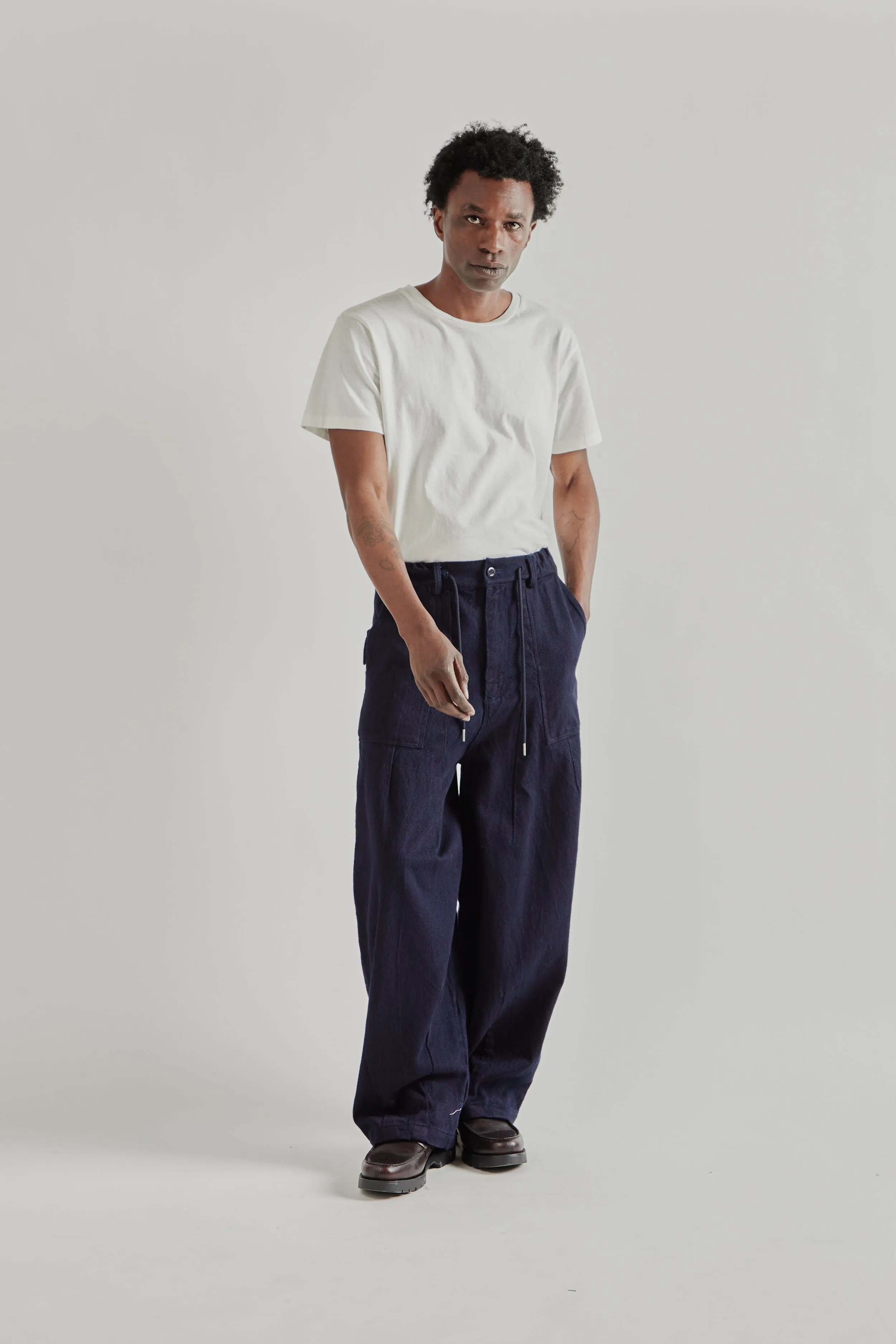 Sashiko Denim Balloon Pants - Indigo sold by Wallace Mercantile product image thumbnail 2
