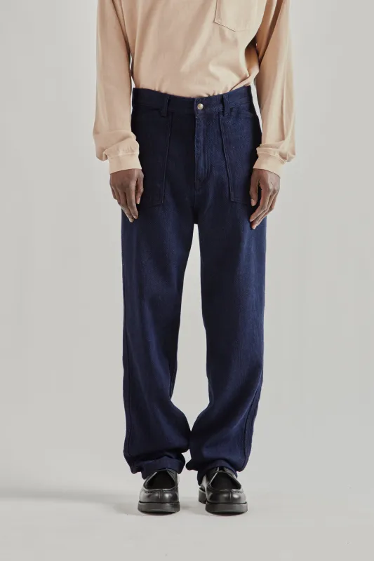 Army Denim Fatigue Pants - Sashiko Denim sold by Wallace Mercantile