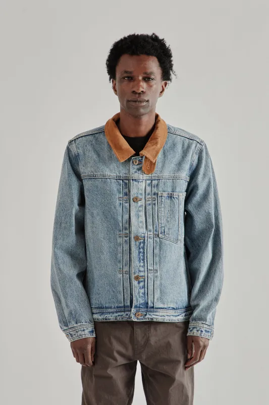 Washed Denim Tucker Jacket - Blue made by FrizmWORKS