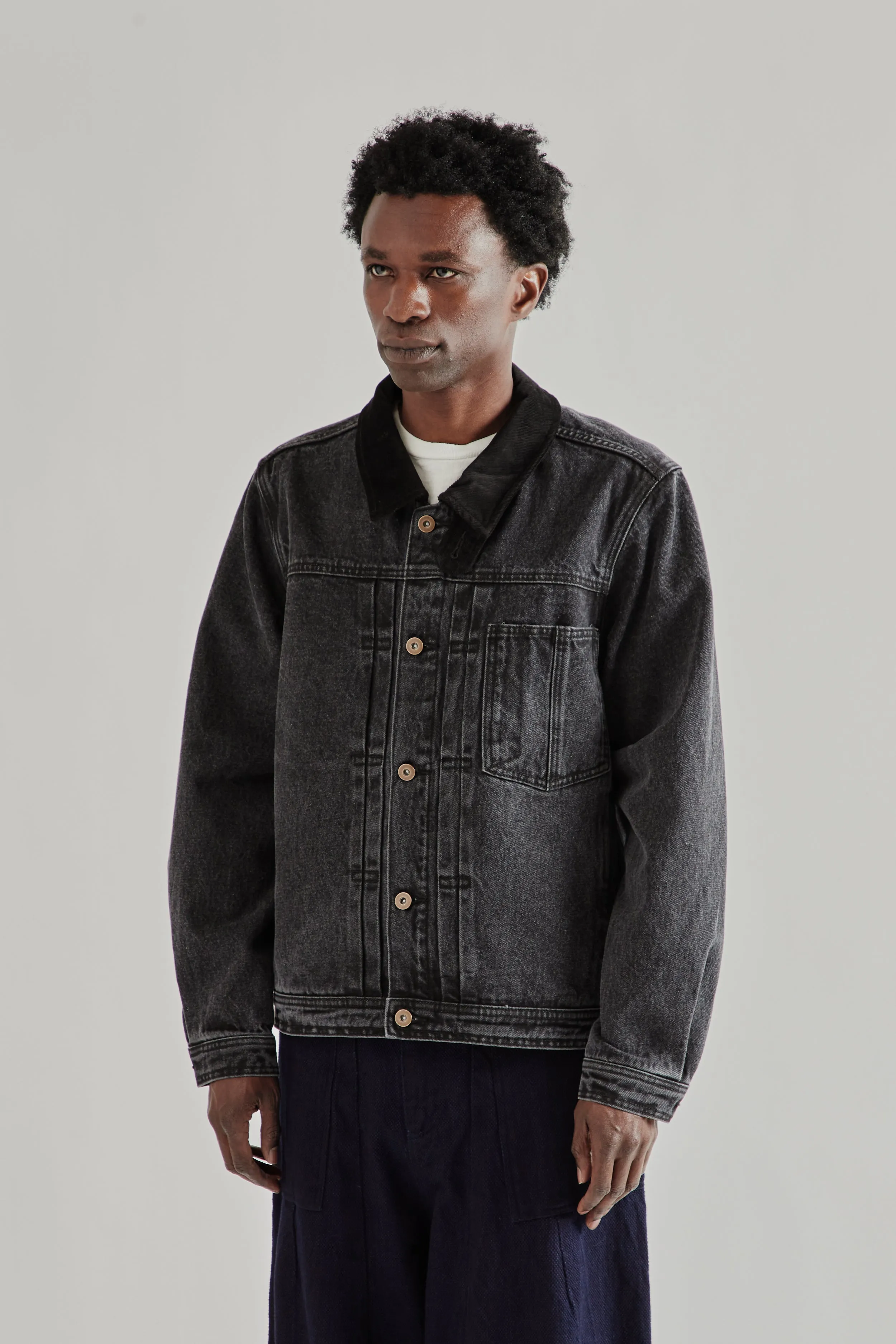 Washed Denim Tucker Jacket - Black sold by Wallace Mercantile product image thumbnail 4