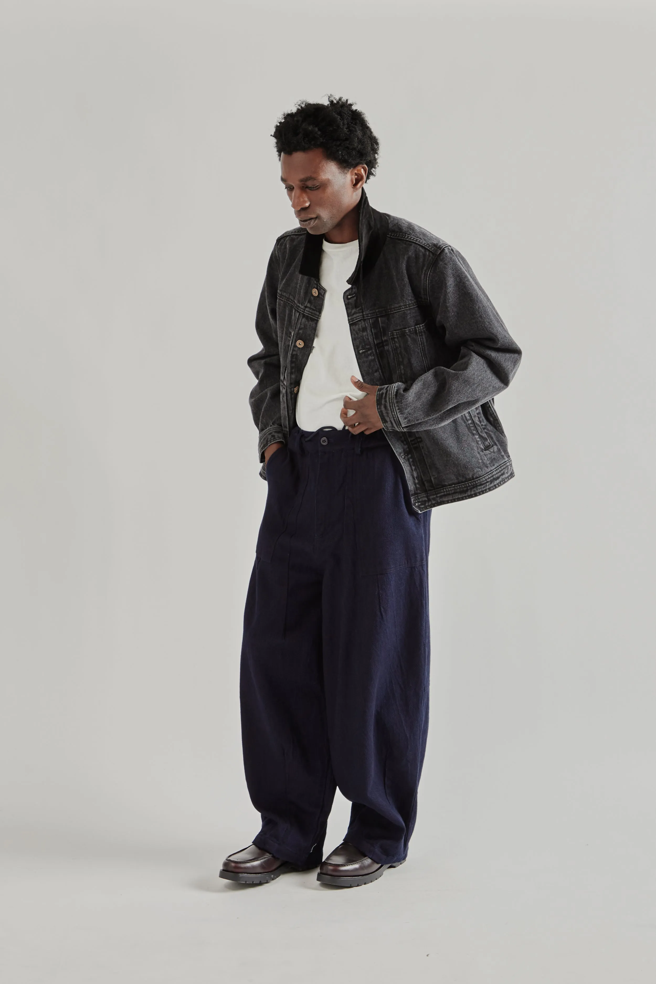 Washed Denim Tucker Jacket - Black sold by Wallace Mercantile product image thumbnail 2