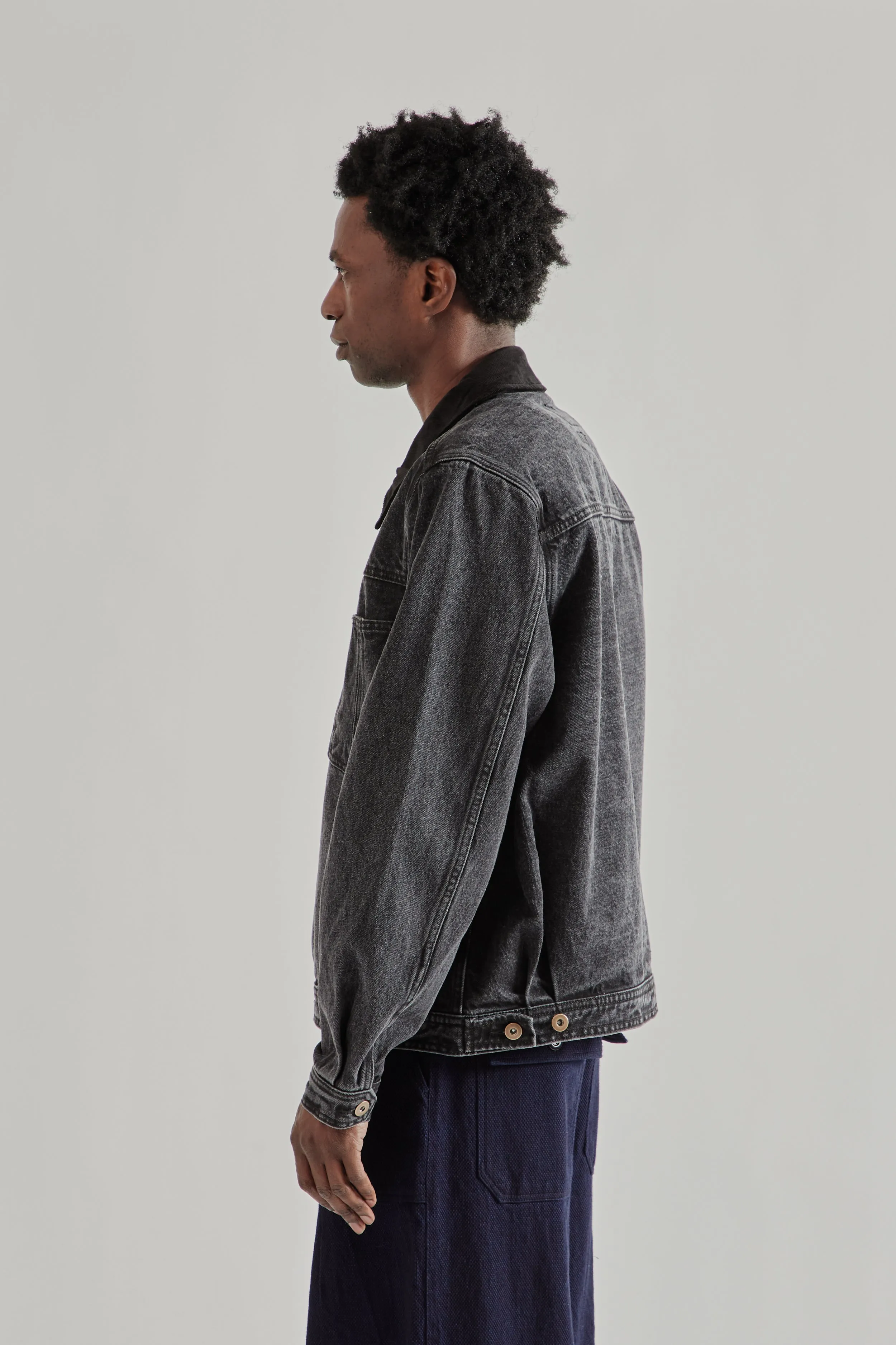 Washed Denim Tucker Jacket - Black sold by Wallace Mercantile product image thumbnail 5