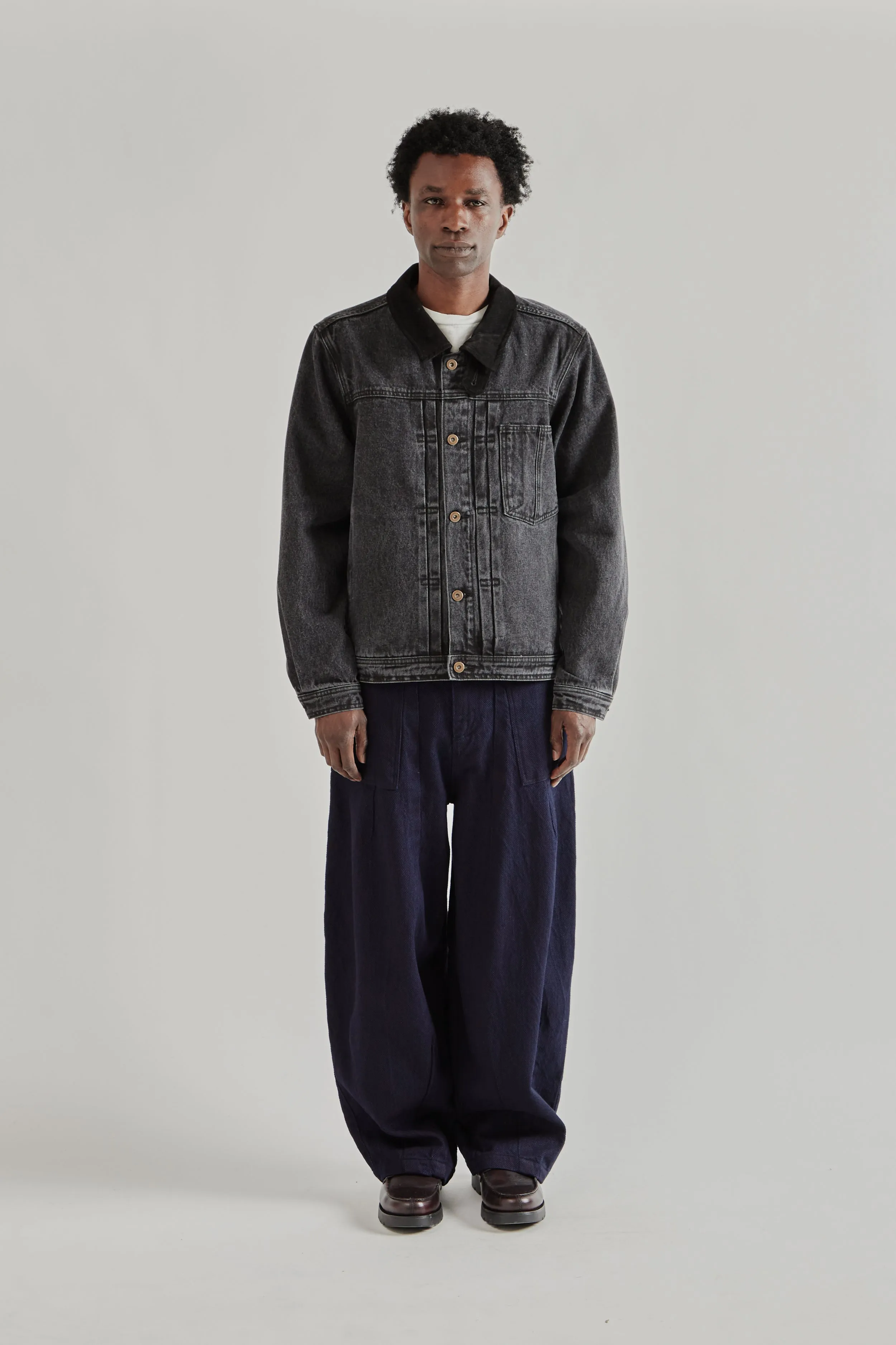 Washed Denim Tucker Jacket - Black sold by Wallace Mercantile product image thumbnail 3