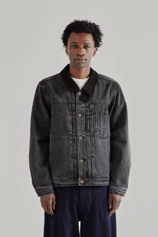 Washed Denim Tucker Jacket - Black made by FrizmWORKS