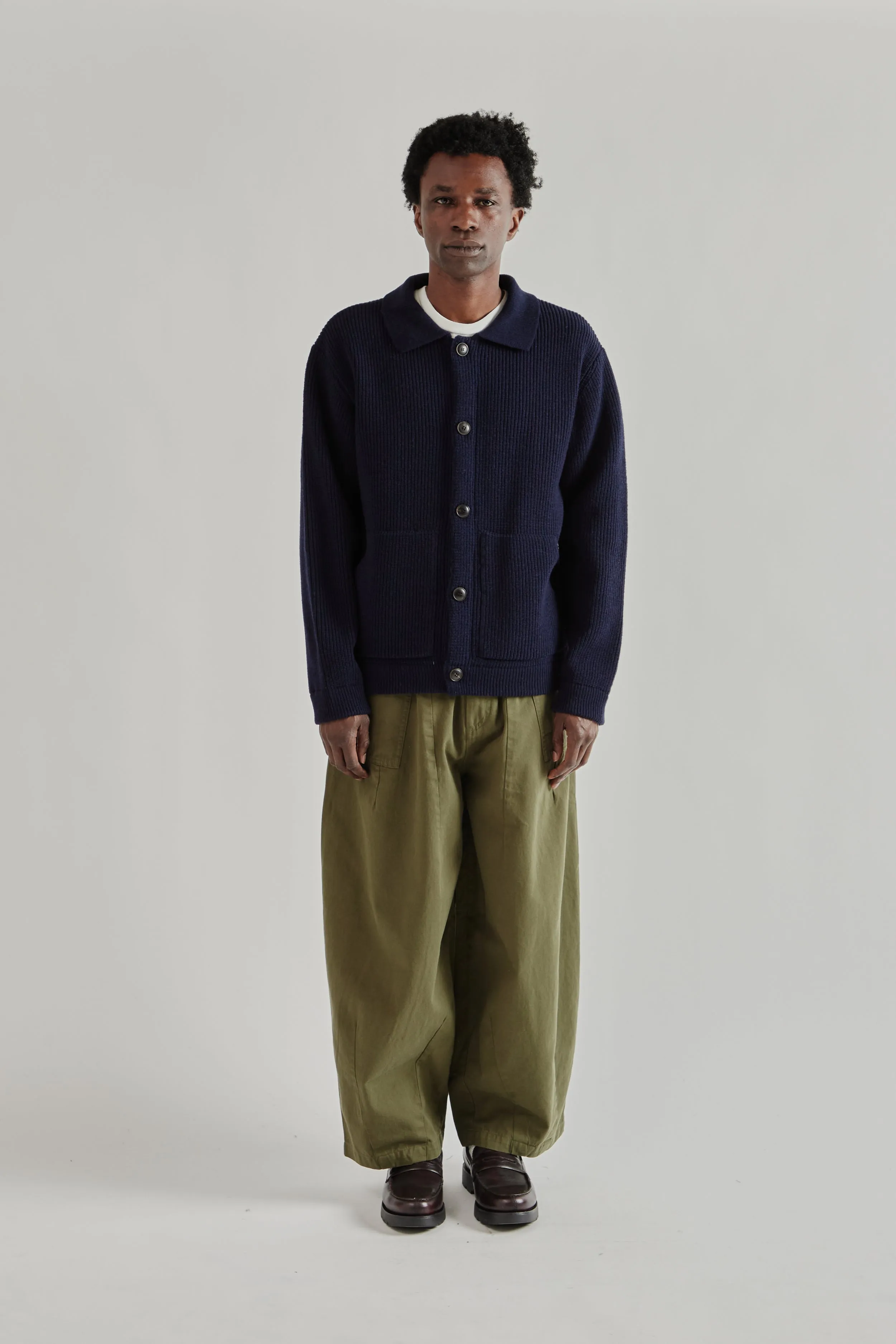 Ultra Heavyweight Collar Cardigan - Navy sold by Wallace Mercantile product image thumbnail 3