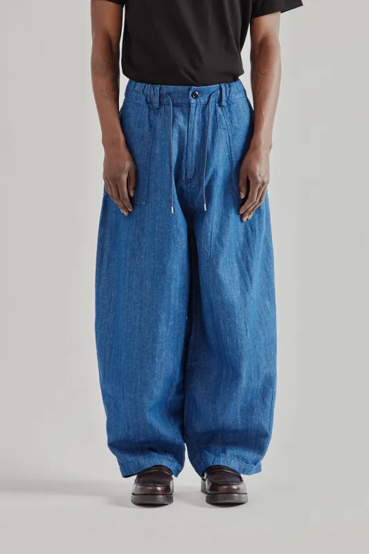 Denim Balloon Pants - Blue sold by Wallace Mercantile