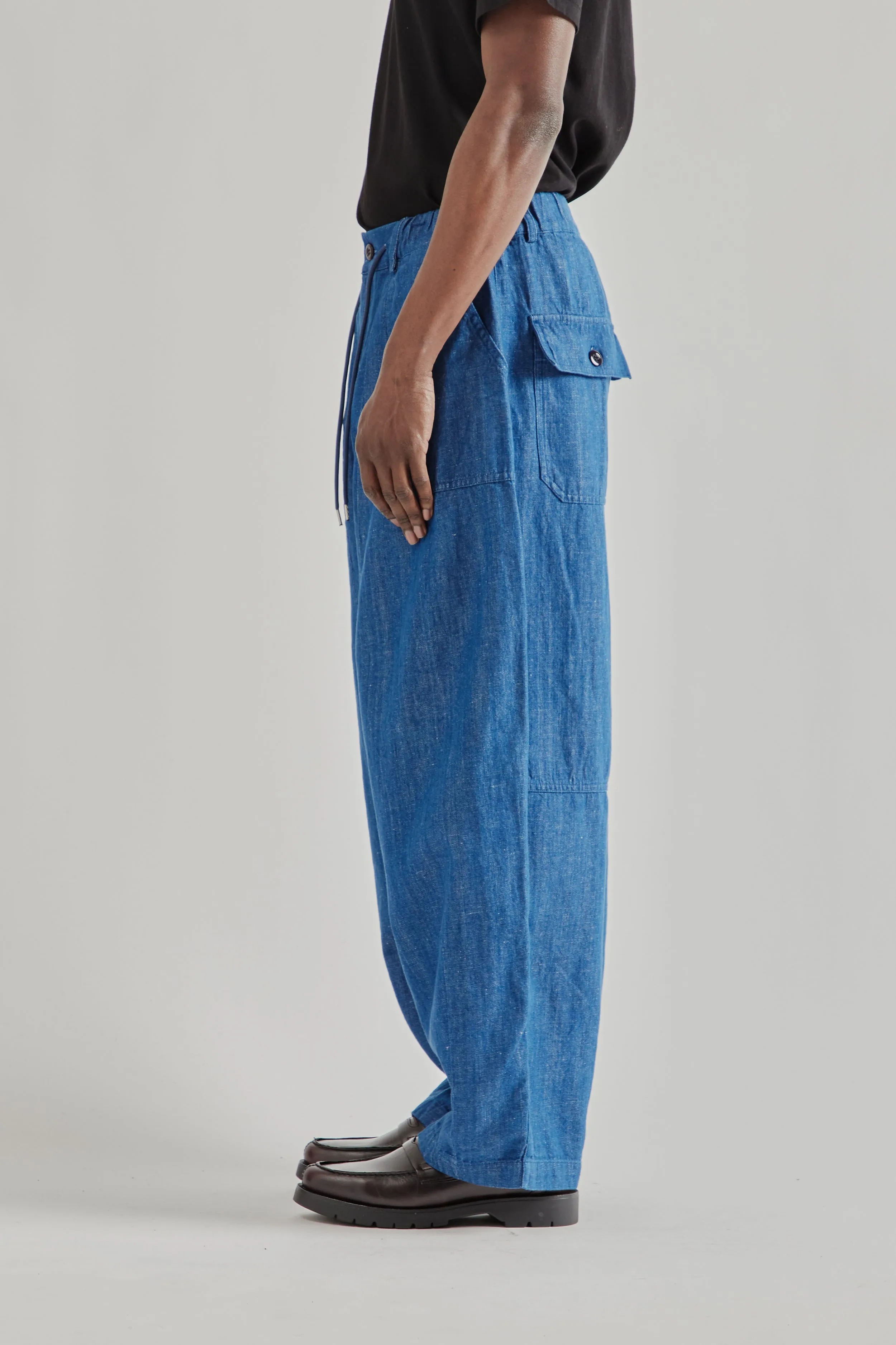 Denim Balloon Pants - Blue sold by Wallace Mercantile product image thumbnail 4