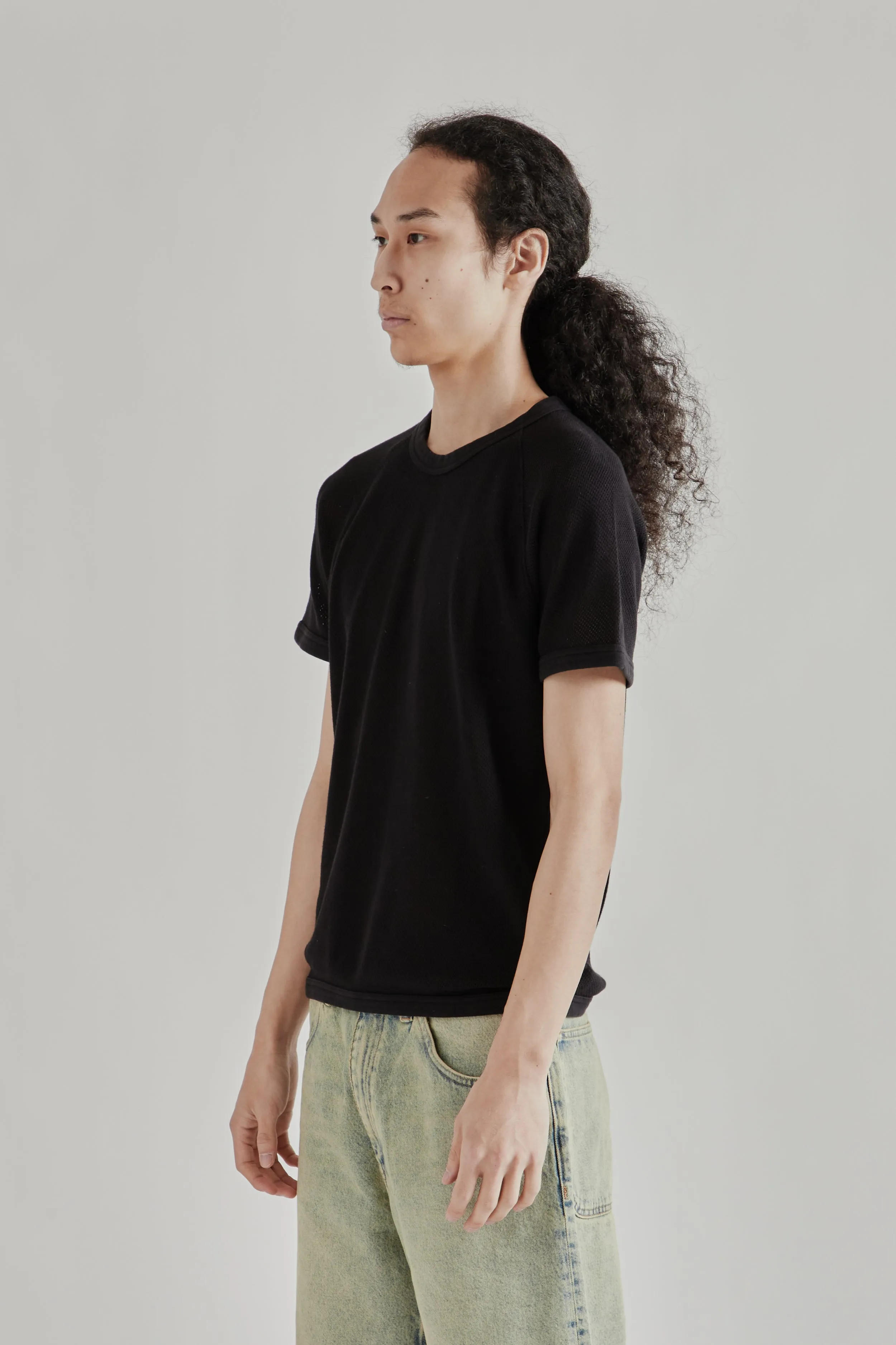 Mesh Raglan Tee - Black sold by Wallace Mercantile product image thumbnail 4