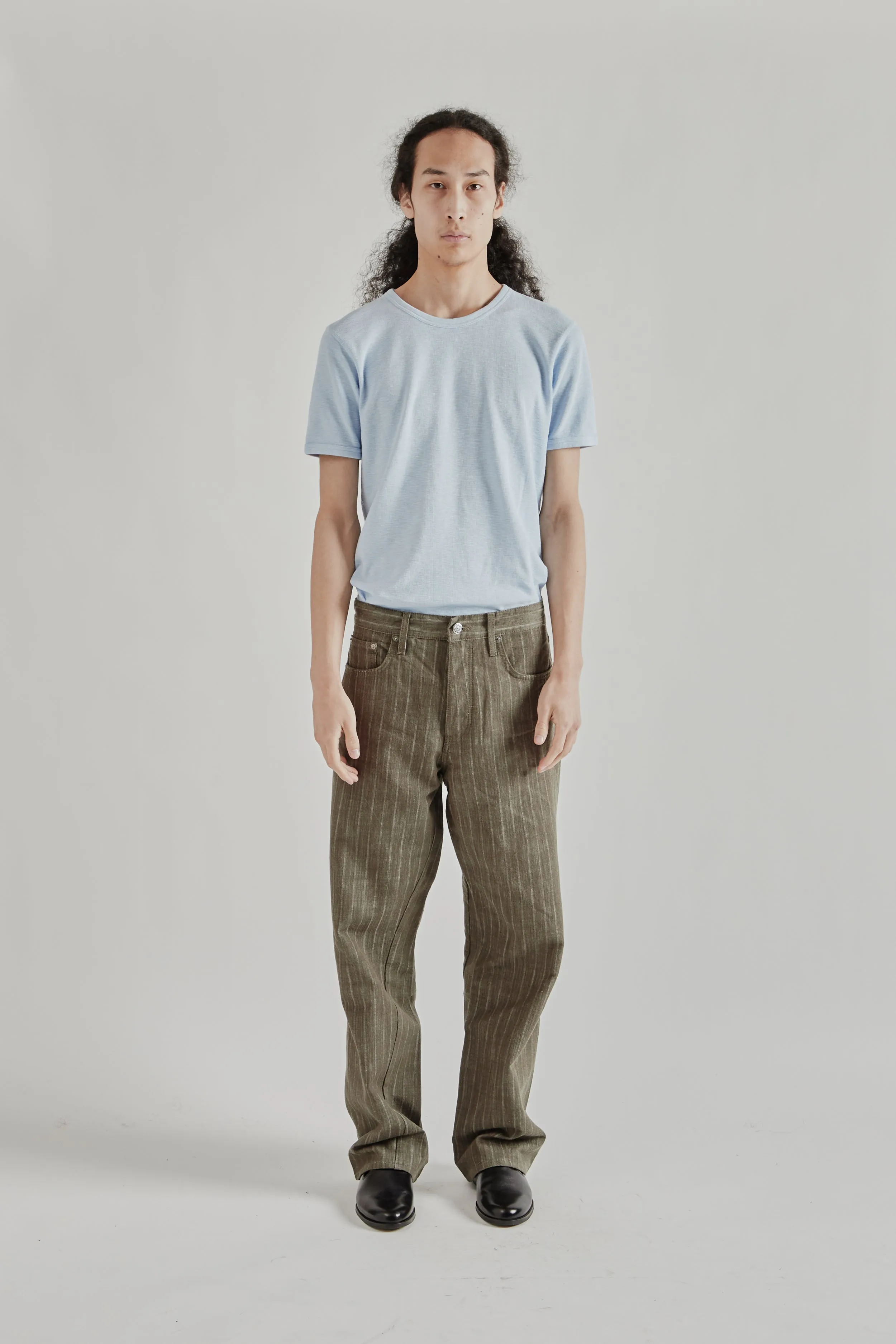 Wide Twist Denim - Stripe Khaki sold by Wallace Mercantile product image thumbnail 3