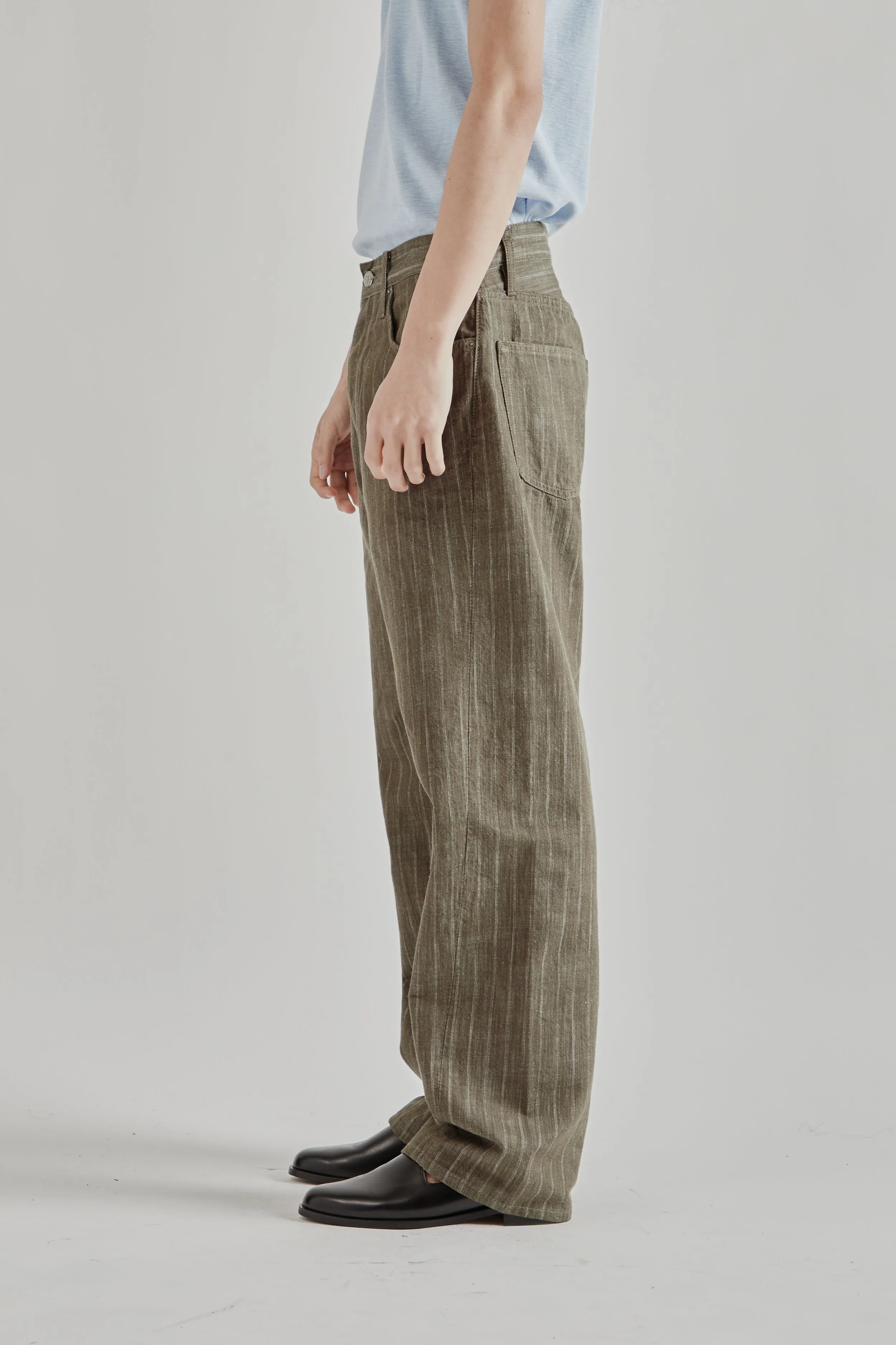 Wide Twist Denim - Stripe Khaki sold by Wallace Mercantile product image thumbnail 4