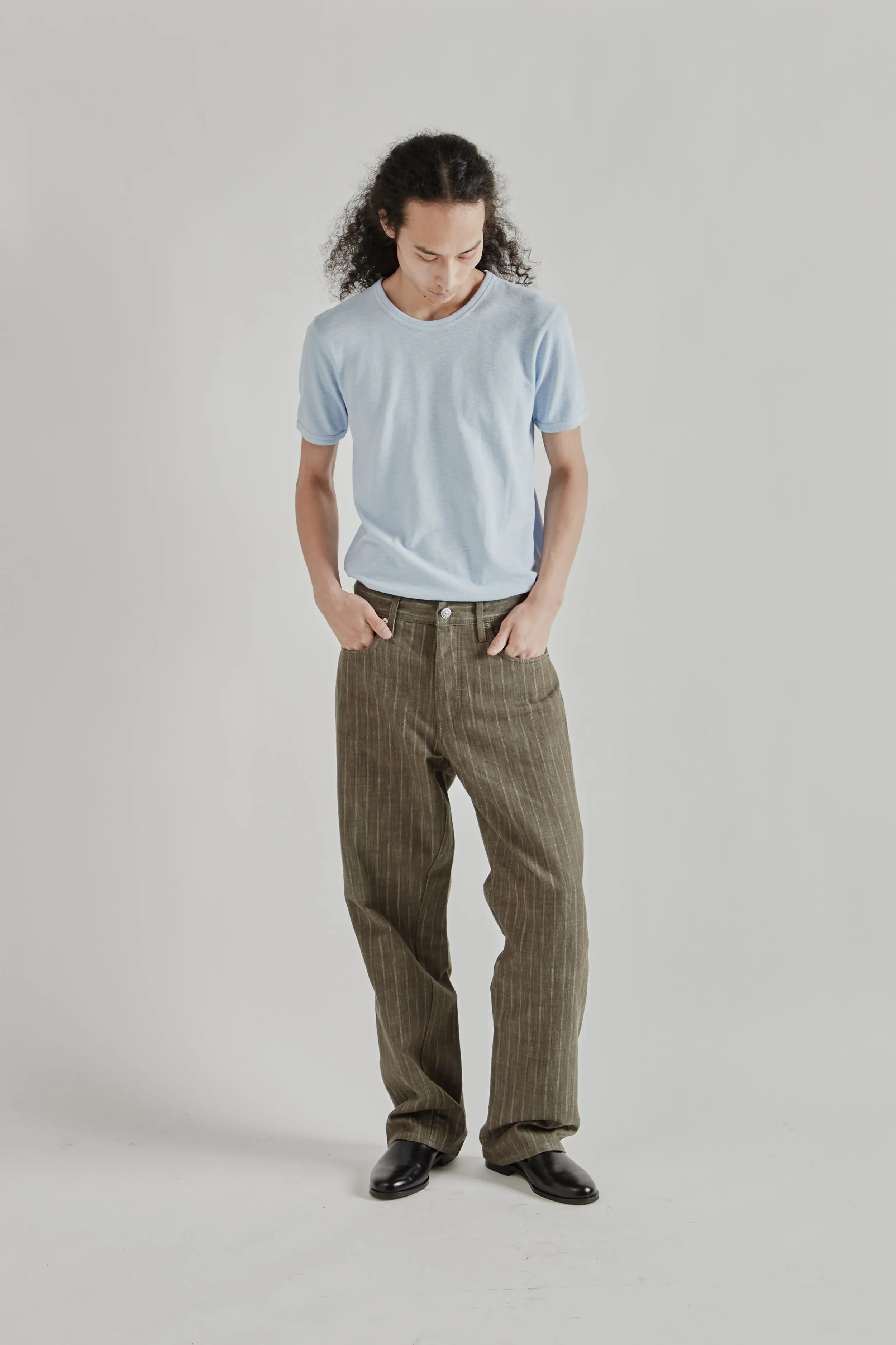 Wide Twist Denim - Stripe Khaki sold by Wallace Mercantile product image thumbnail 2