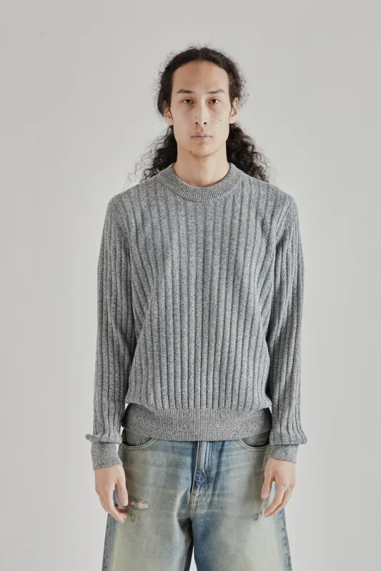 Moon Linen Sweater - Blue Moulines made by Sunflower