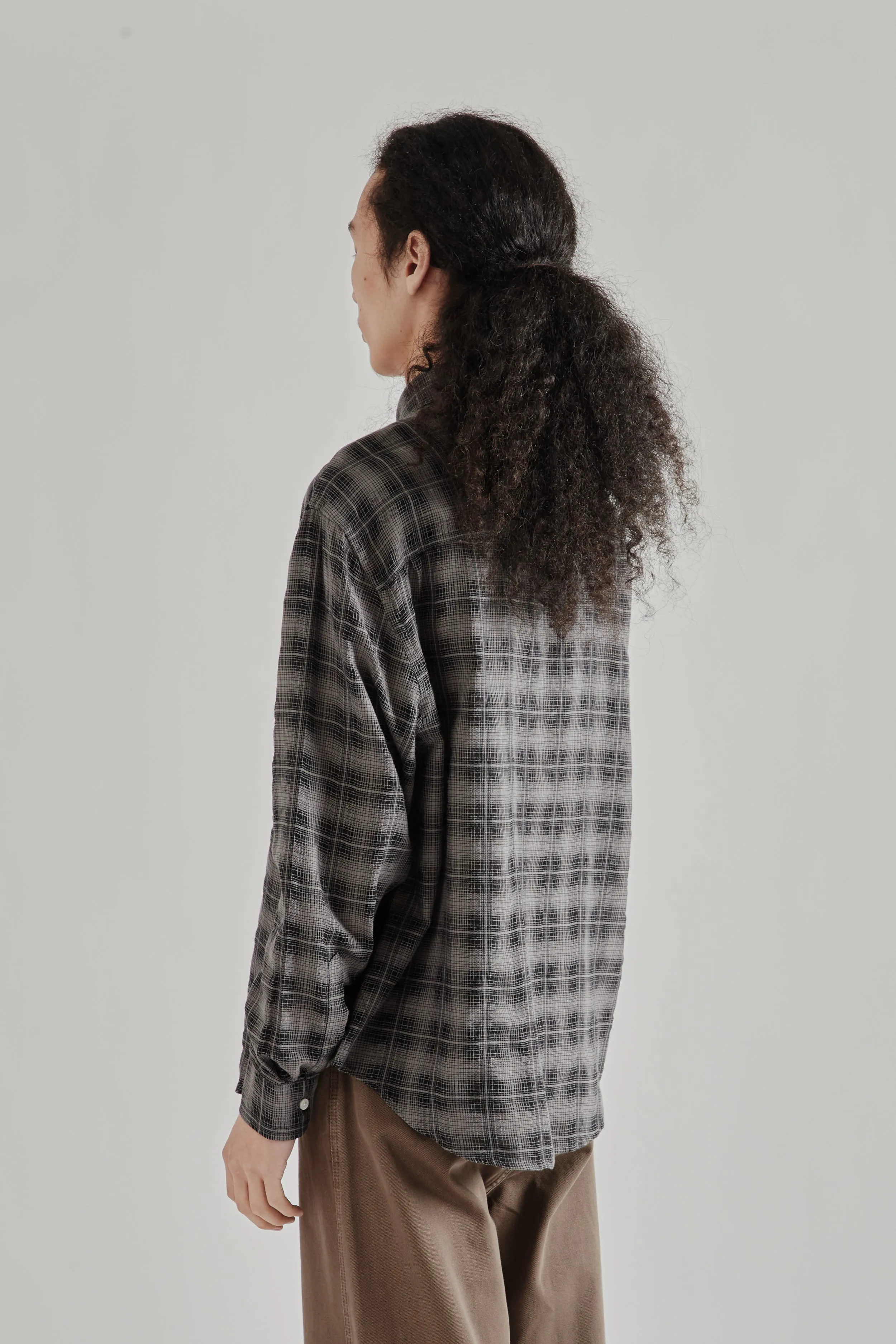 Oversized Merino Shirt - Plaid Black sold by Wallace Mercantile product image thumbnail 5