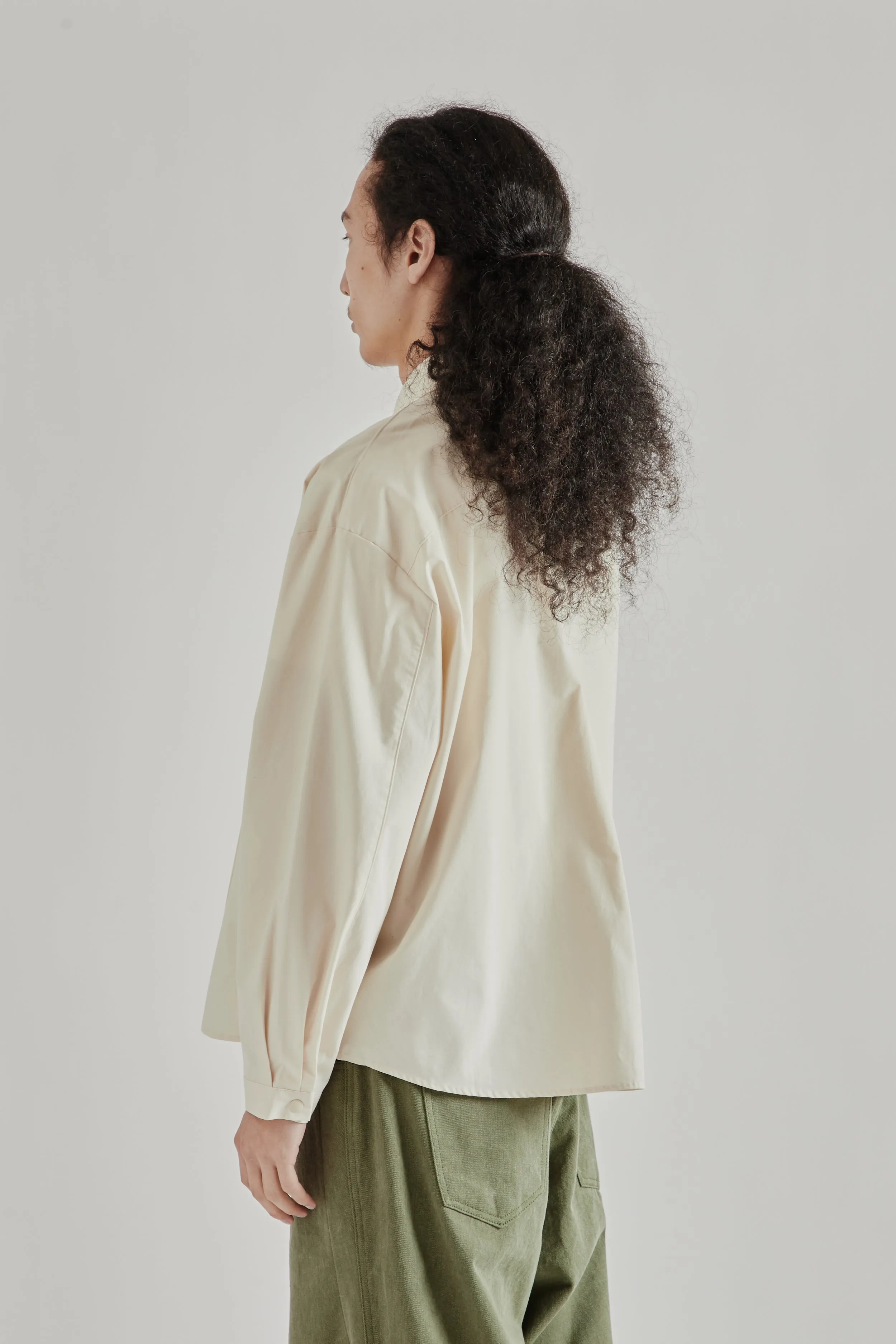 Boxy Pleated Shirt - Off White sold by Wallace Mercantile product image thumbnail 5