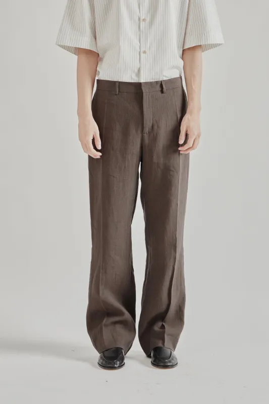 Tailored Wide Trousers - Burnt Umber made by A Kind of Guise