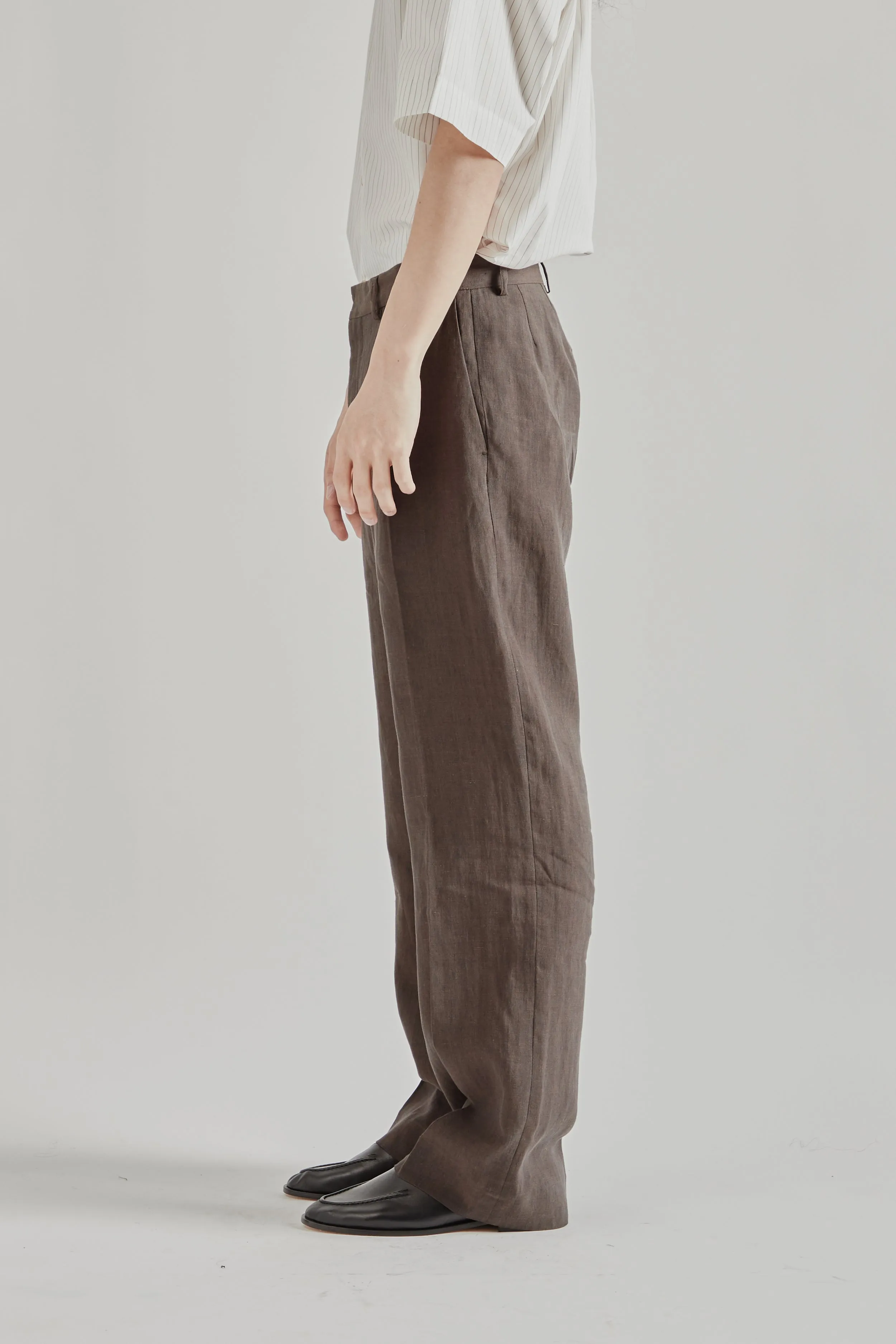 Tailored Wide Trousers - Burnt Umber sold by Wallace Mercantile product image thumbnail 4