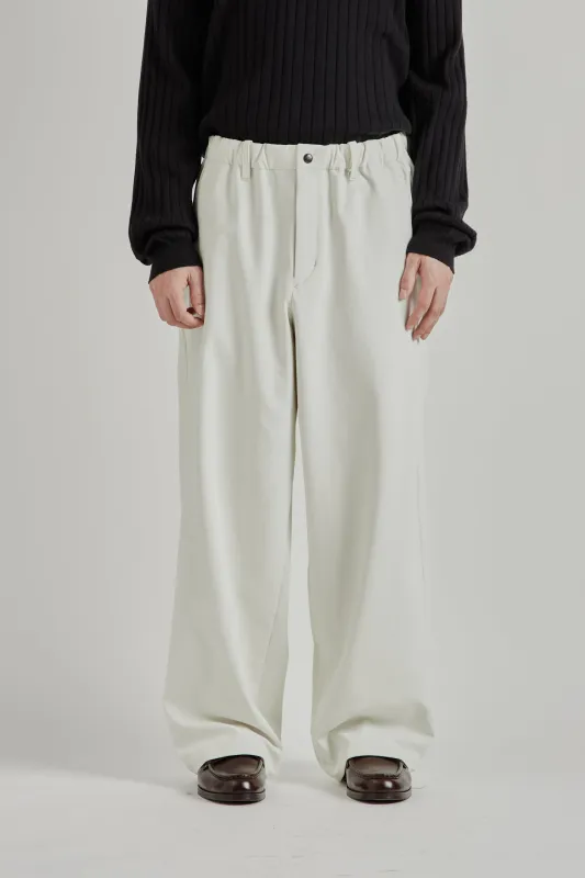 Baggy Straight Pants - Ivory made by Goldwin