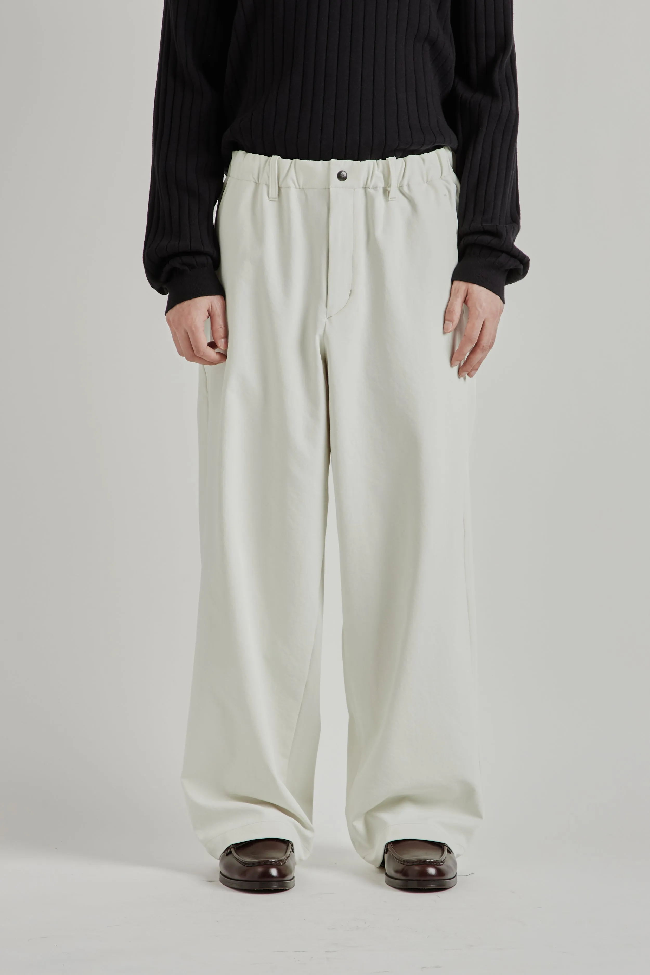 Baggy Straight Pants - Ivory sold by Wallace Mercantile