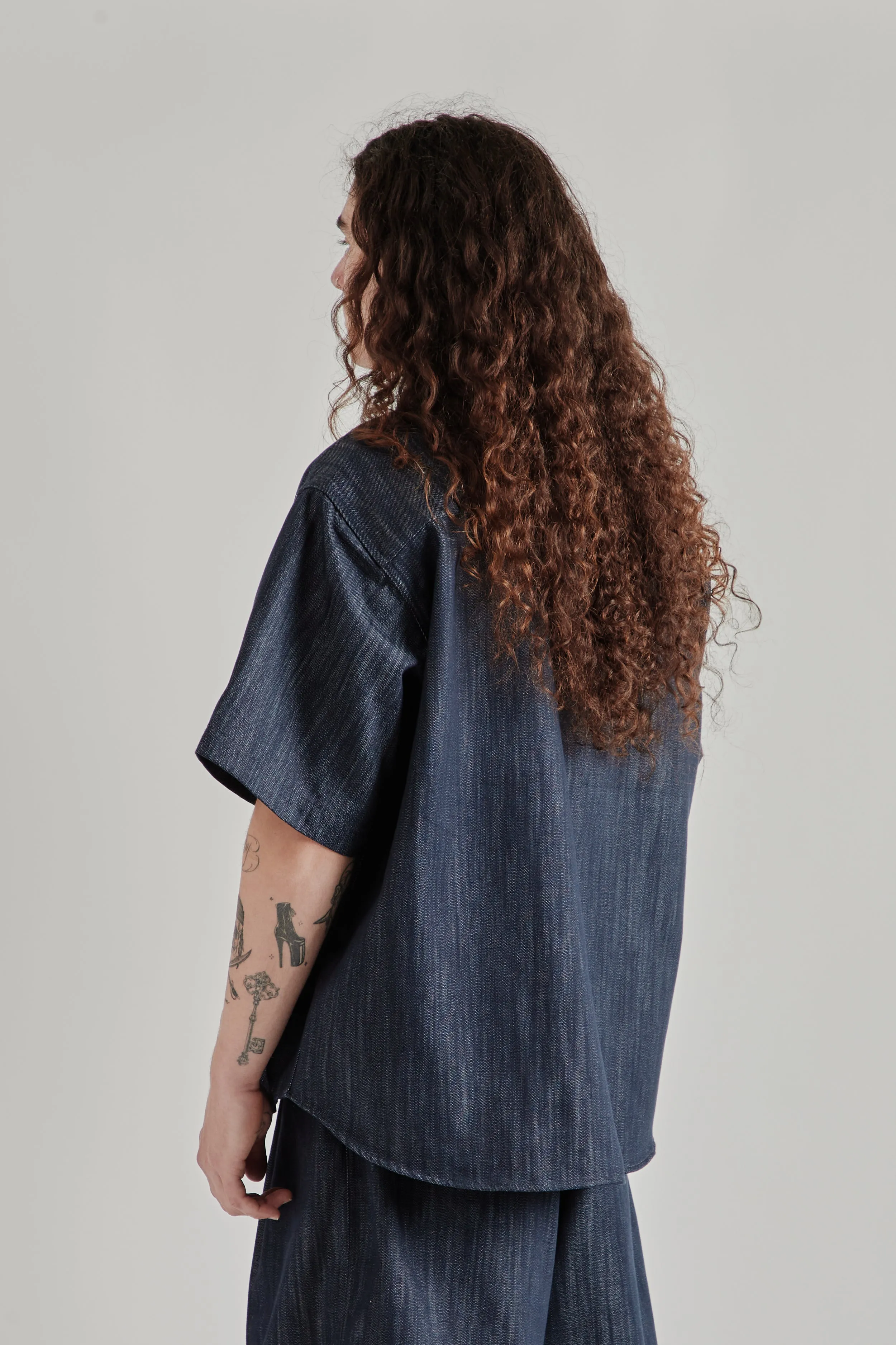Short Sleeve Wide Shirt - Indigo sold by Wallace Mercantile product image thumbnail 5