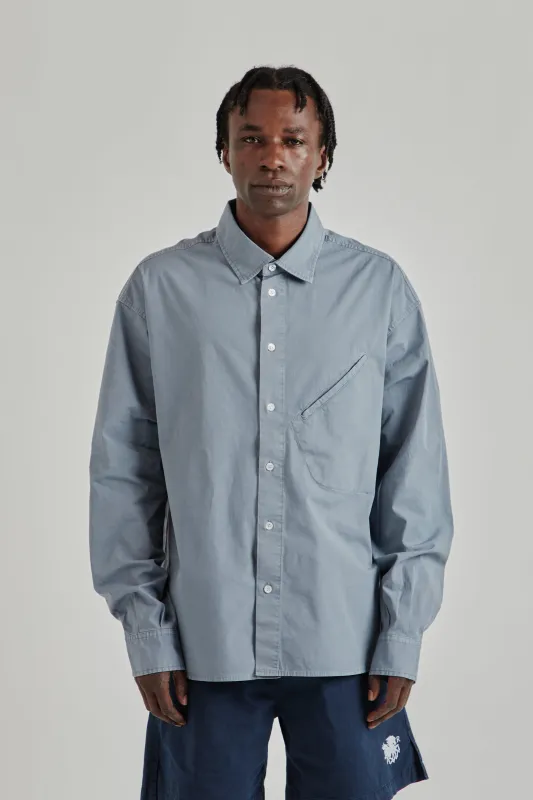 Field Cotton Long Sleeve Shirt - Folkstone Grey made by Ranra