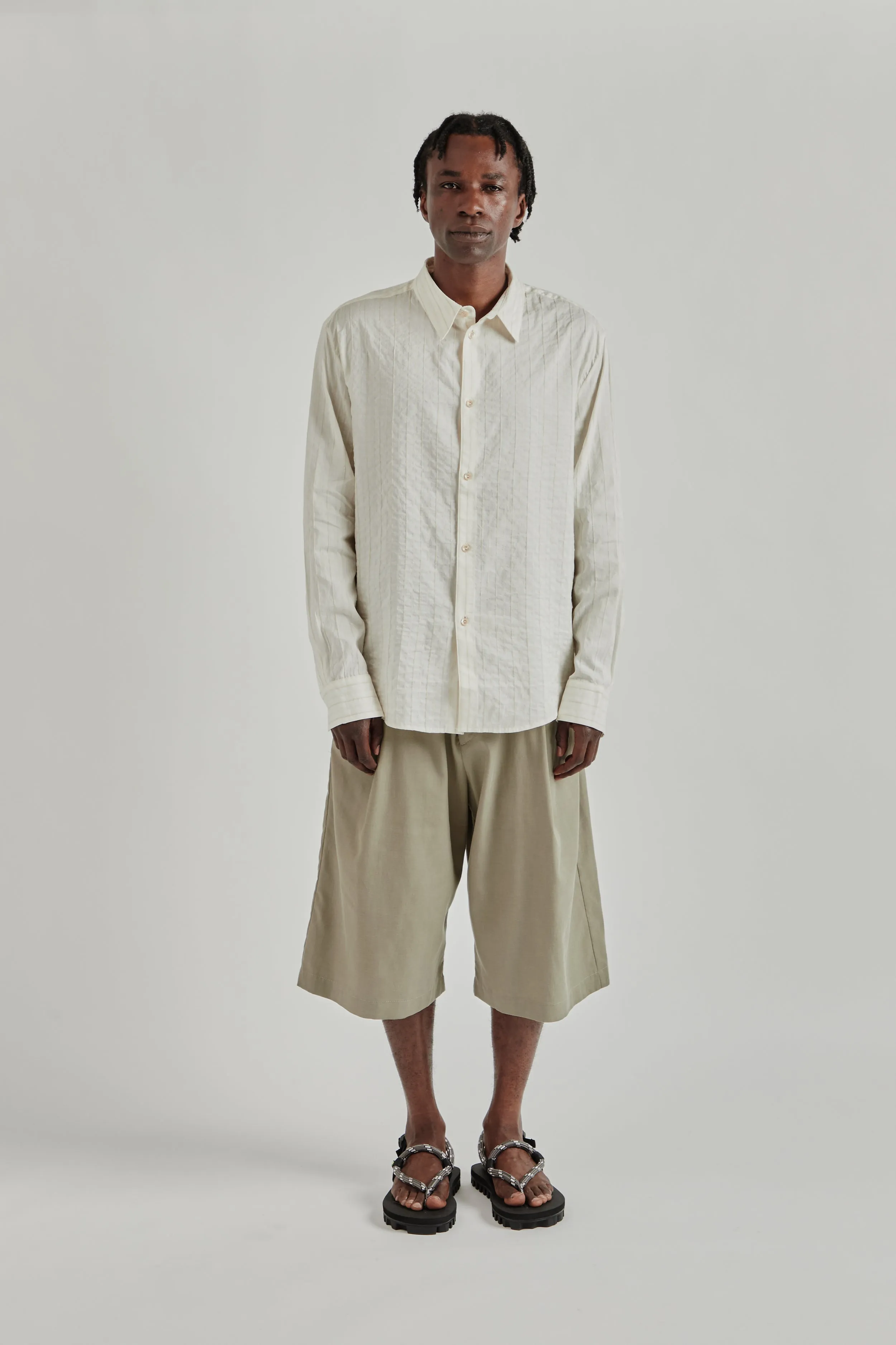 Fulvio Shirt - Structured Natural Stripes sold by Wallace Mercantile product image thumbnail 3