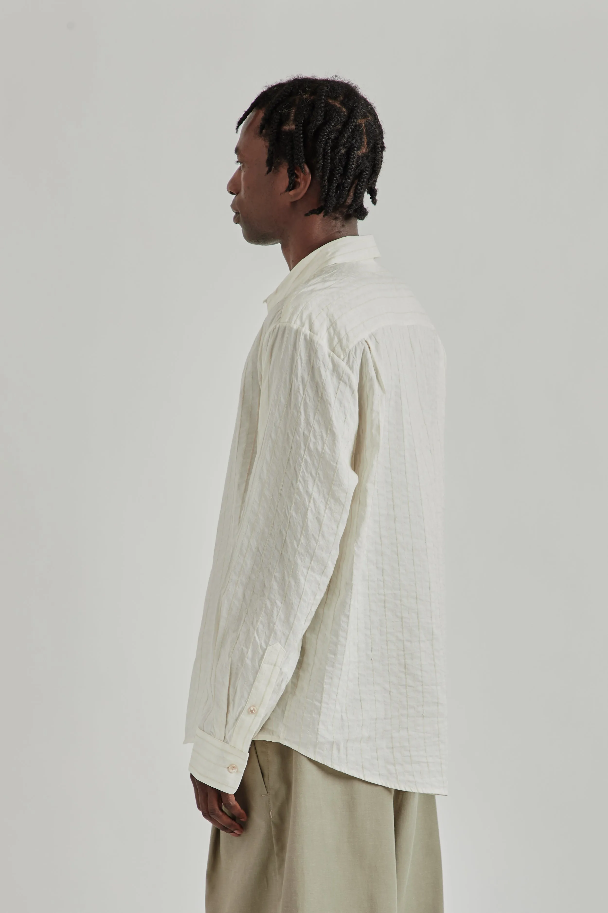 Fulvio Shirt - Structured Natural Stripes sold by Wallace Mercantile product image thumbnail 5