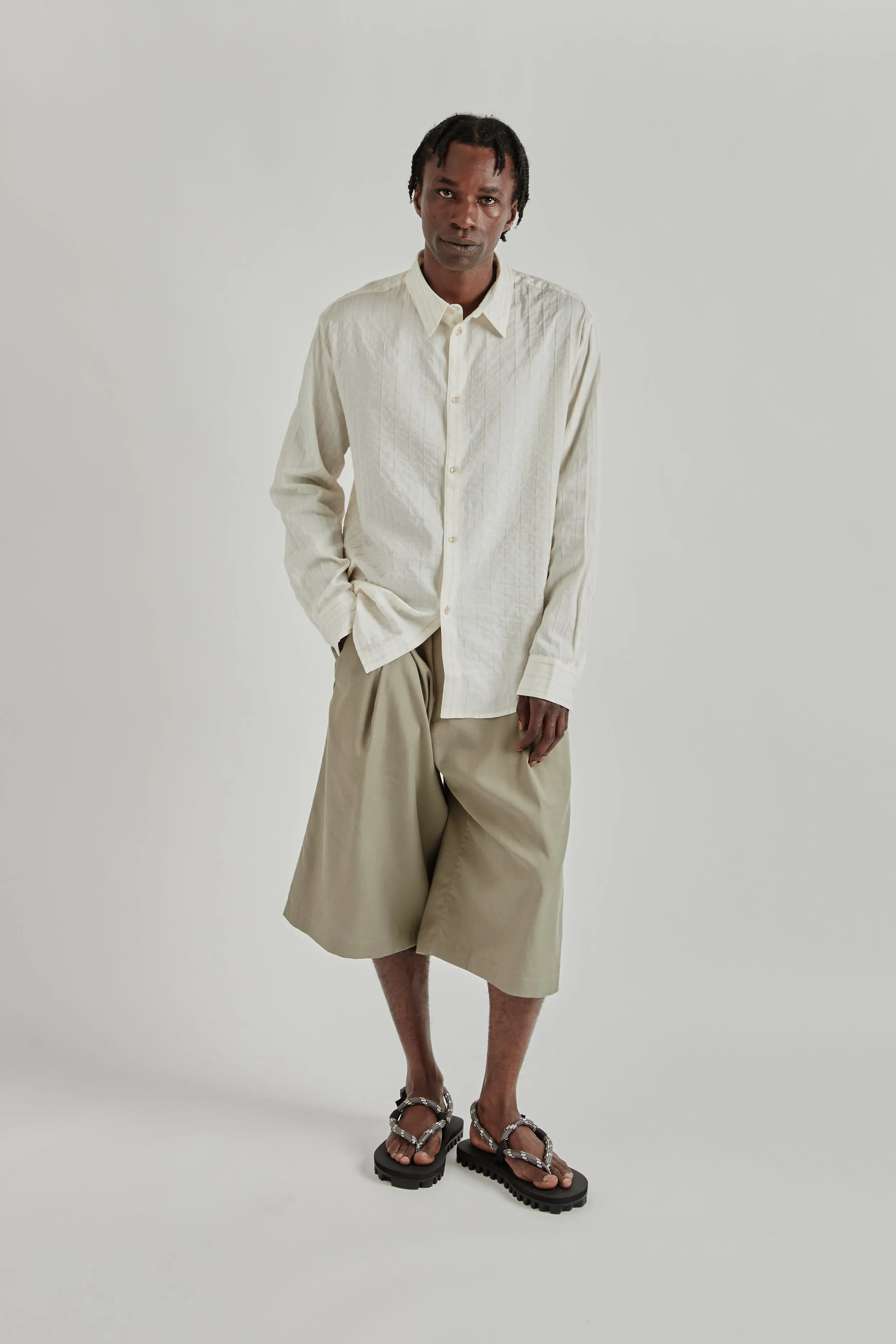 Fulvio Shirt - Structured Natural Stripes sold by Wallace Mercantile product image thumbnail 2