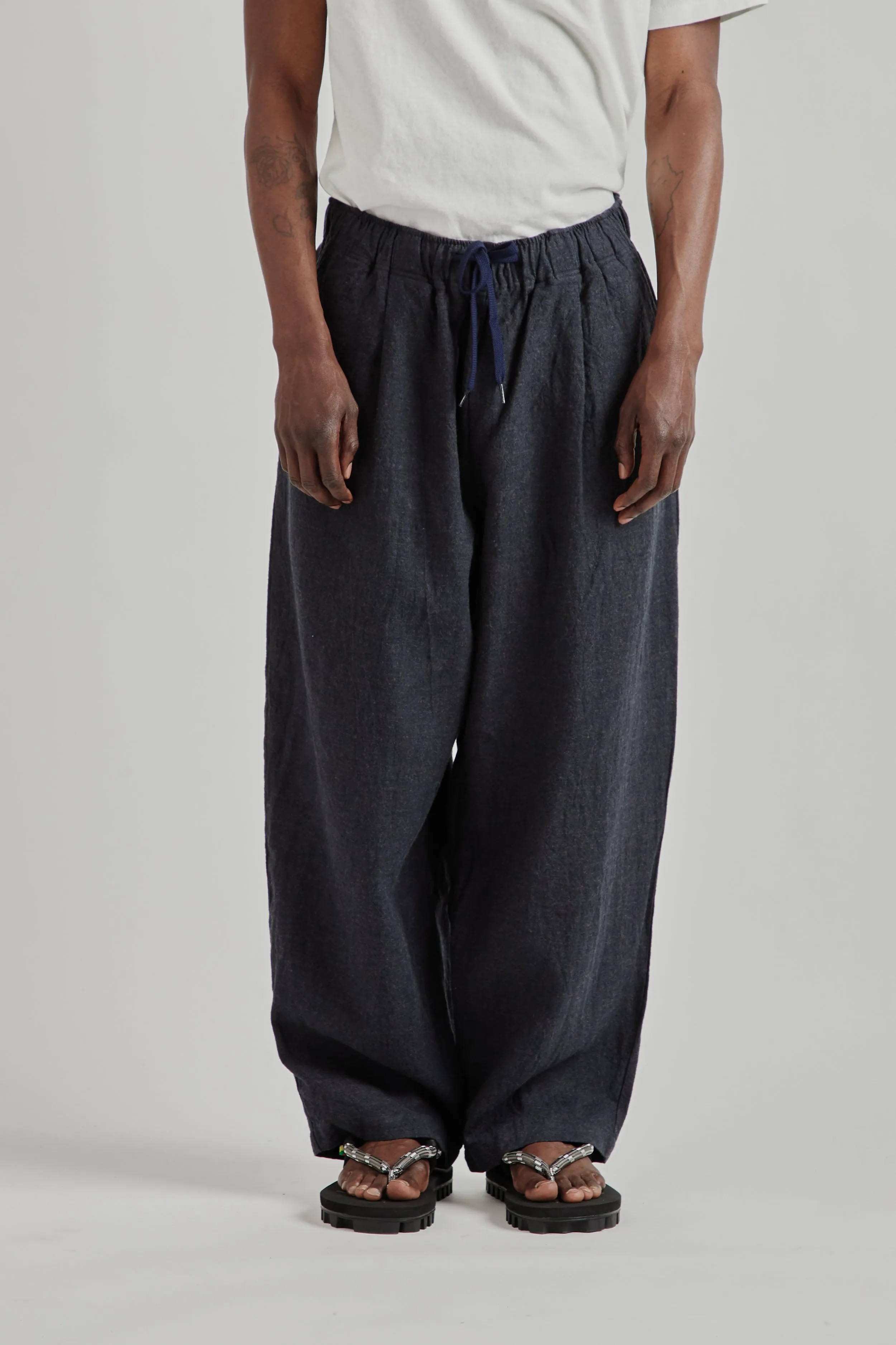 Linen Track Pants - Navy sold by Wallace Mercantile