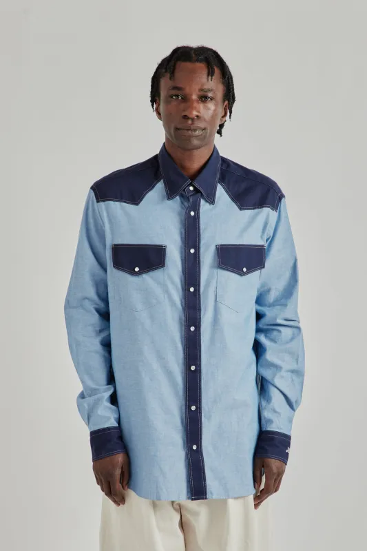 Western Shirt - Navy made by Nicholas Daley