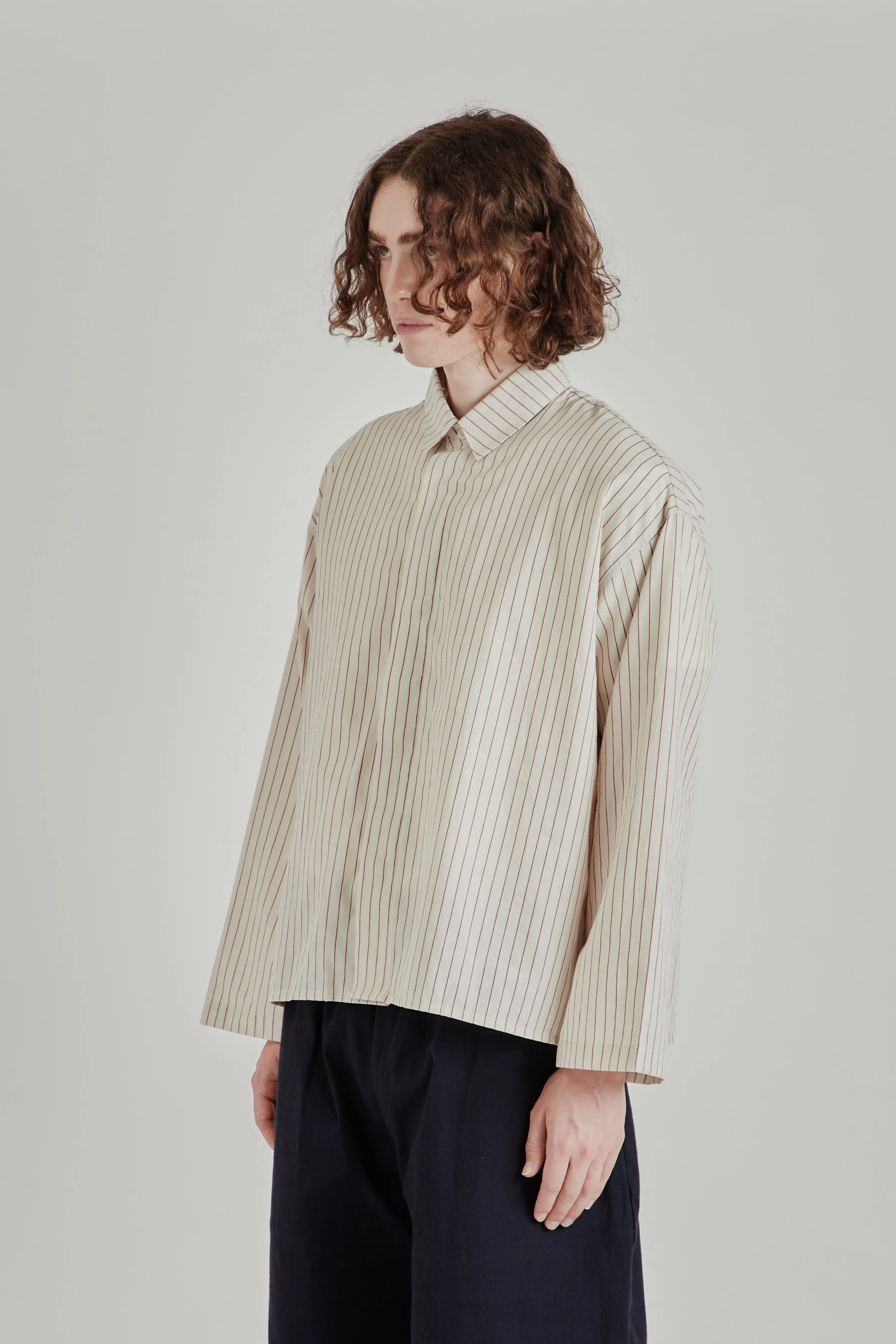 Cafe Shirt - Tomato Stripe sold by Wallace Mercantile product image thumbnail 4