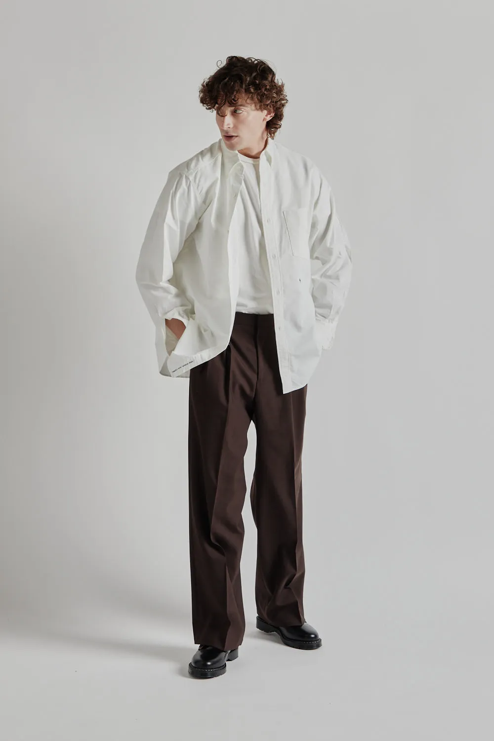 Wide Pleated Trouser - Brown sold by Wallace Mercantile product image thumbnail 2