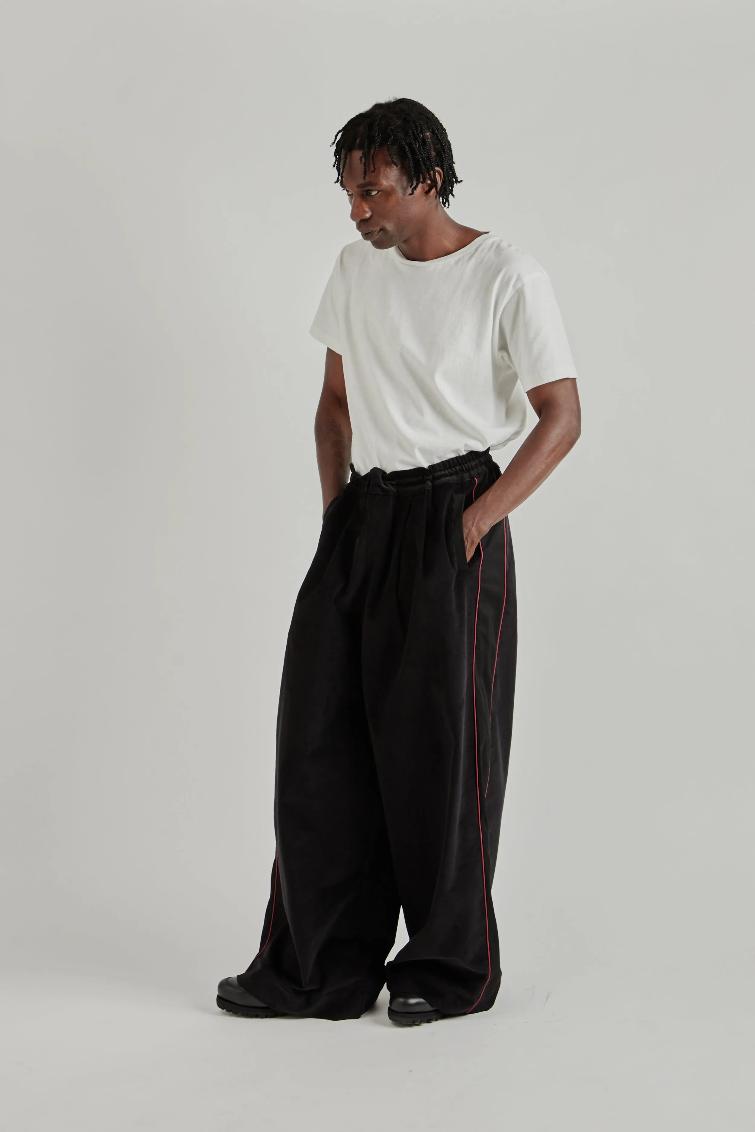 Pleated Track Pants - Black sold by Wallace Mercantile product image thumbnail 2