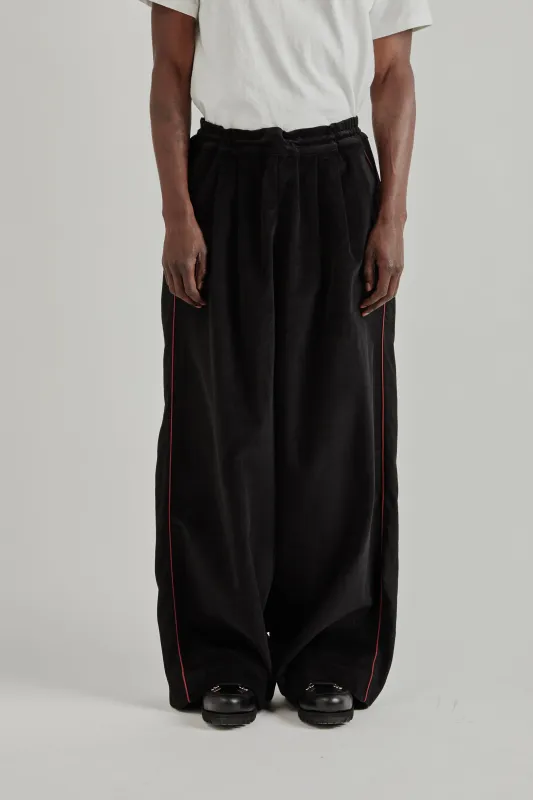 Pleated Track Pants - Black made by Nicholas Daley