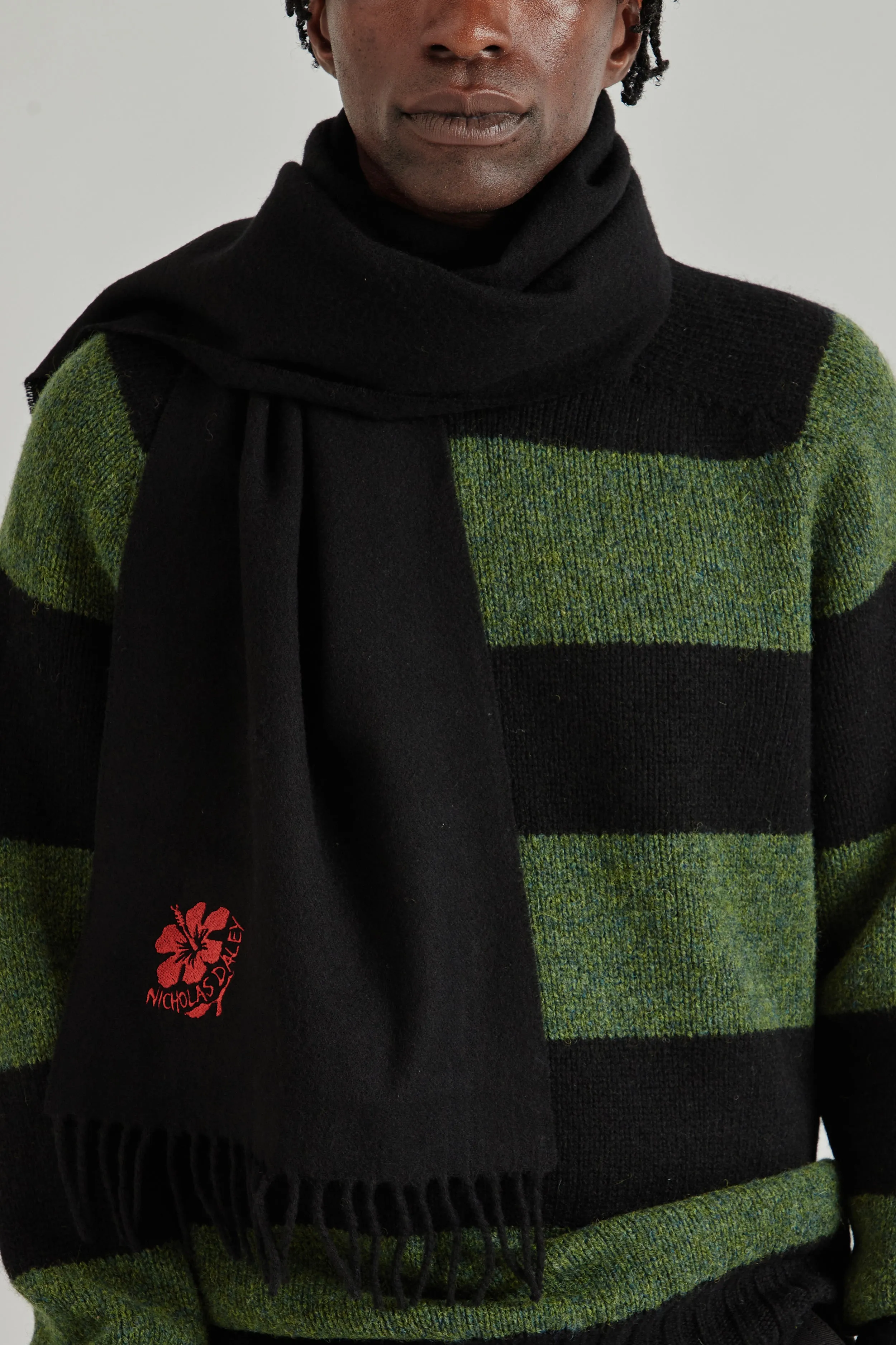 Hibiscus Scarf - Black sold by Wallace Mercantile product image thumbnail 2
