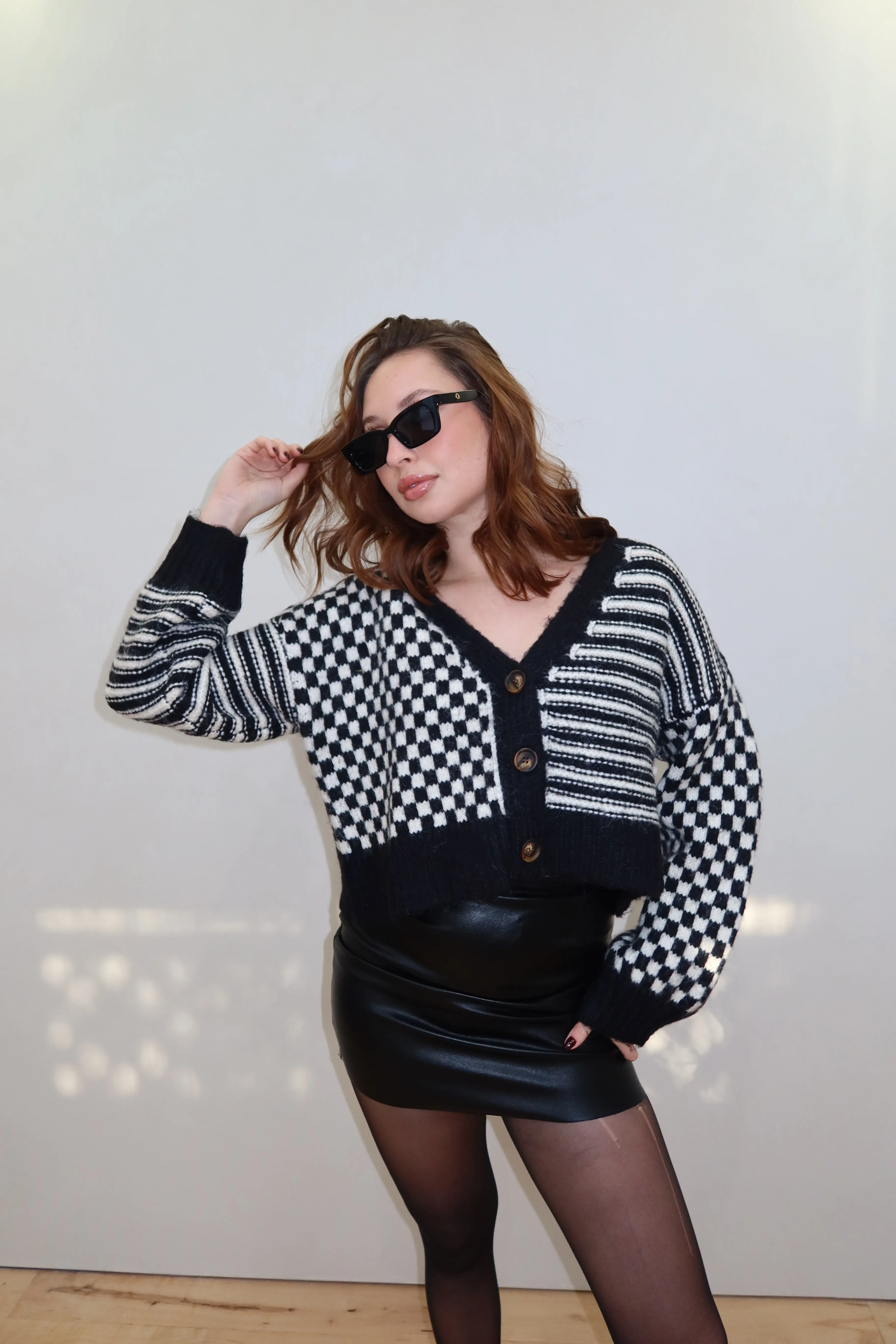 Checkmate Cardigan sold by Velvet House