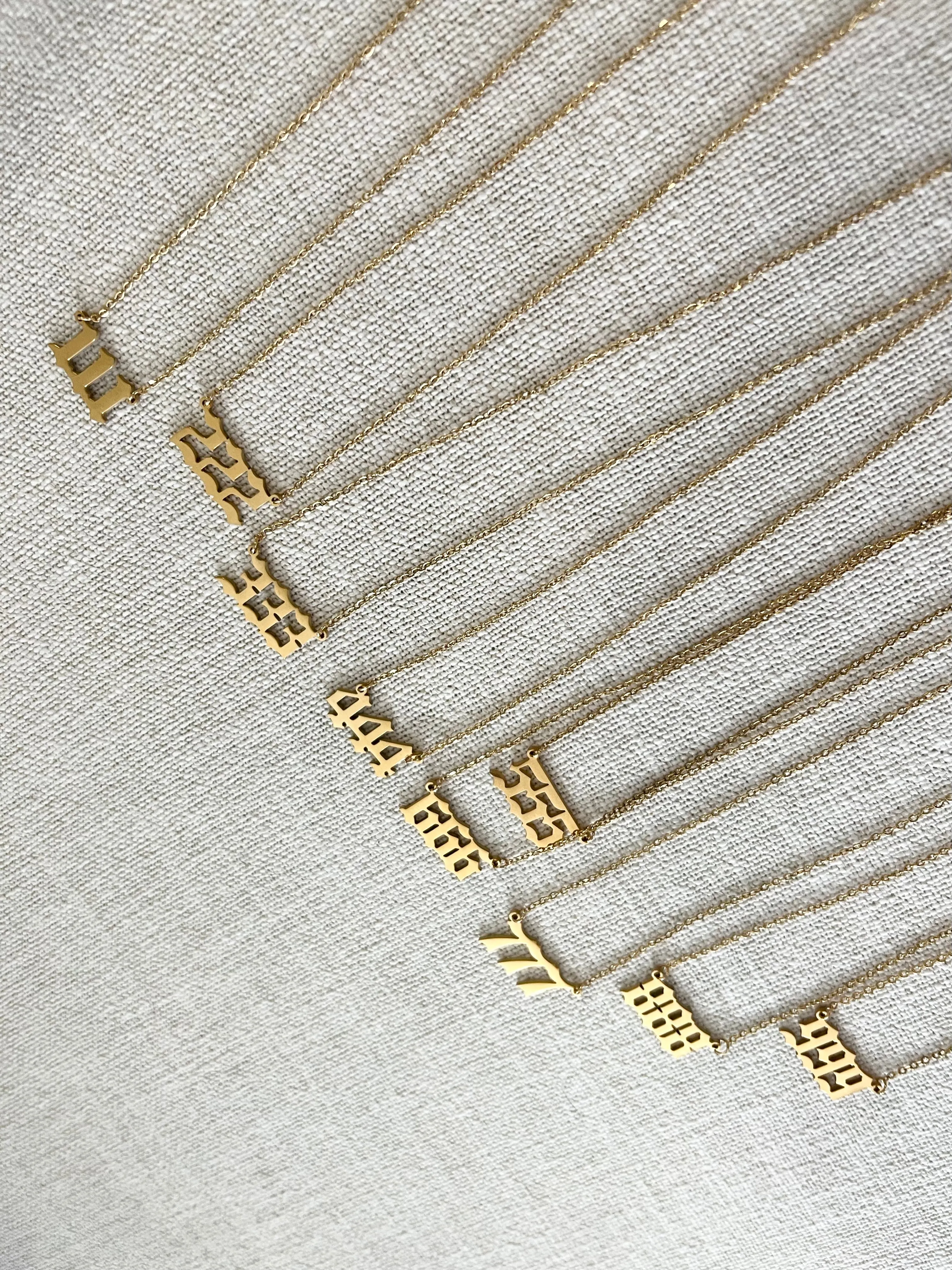 Block Angel Number Necklace sold by Velvet House