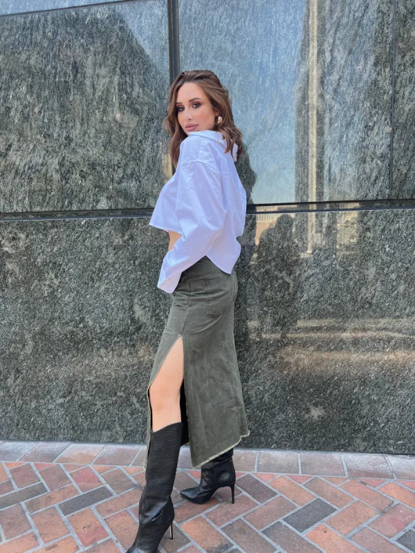 She's Edgy High Waisted Maxi Skirt sold by Velvet House