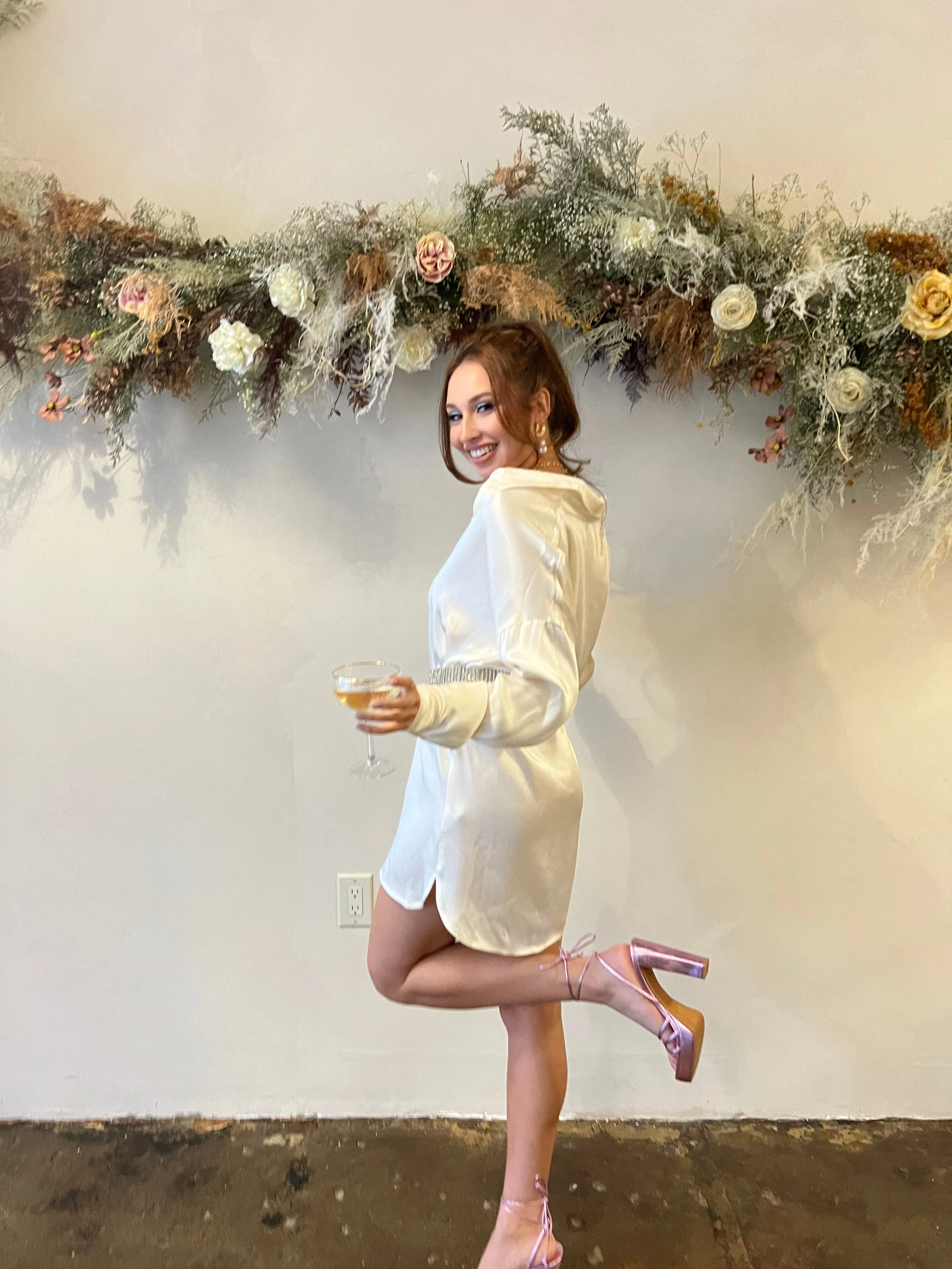 Business Babe Satin Shirt sold by Velvet House product image thumbnail 4