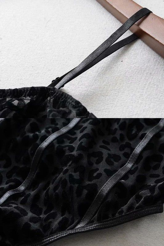 Sheer Cheeta Body Suit sold by Velvet House product image thumbnail 6