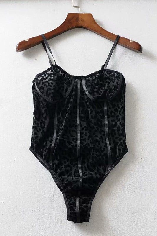 Sheer Cheeta Body Suit sold by Velvet House product image thumbnail 7