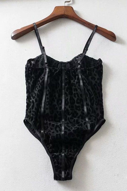 Sheer Cheeta Body Suit sold by Velvet House product image thumbnail 5