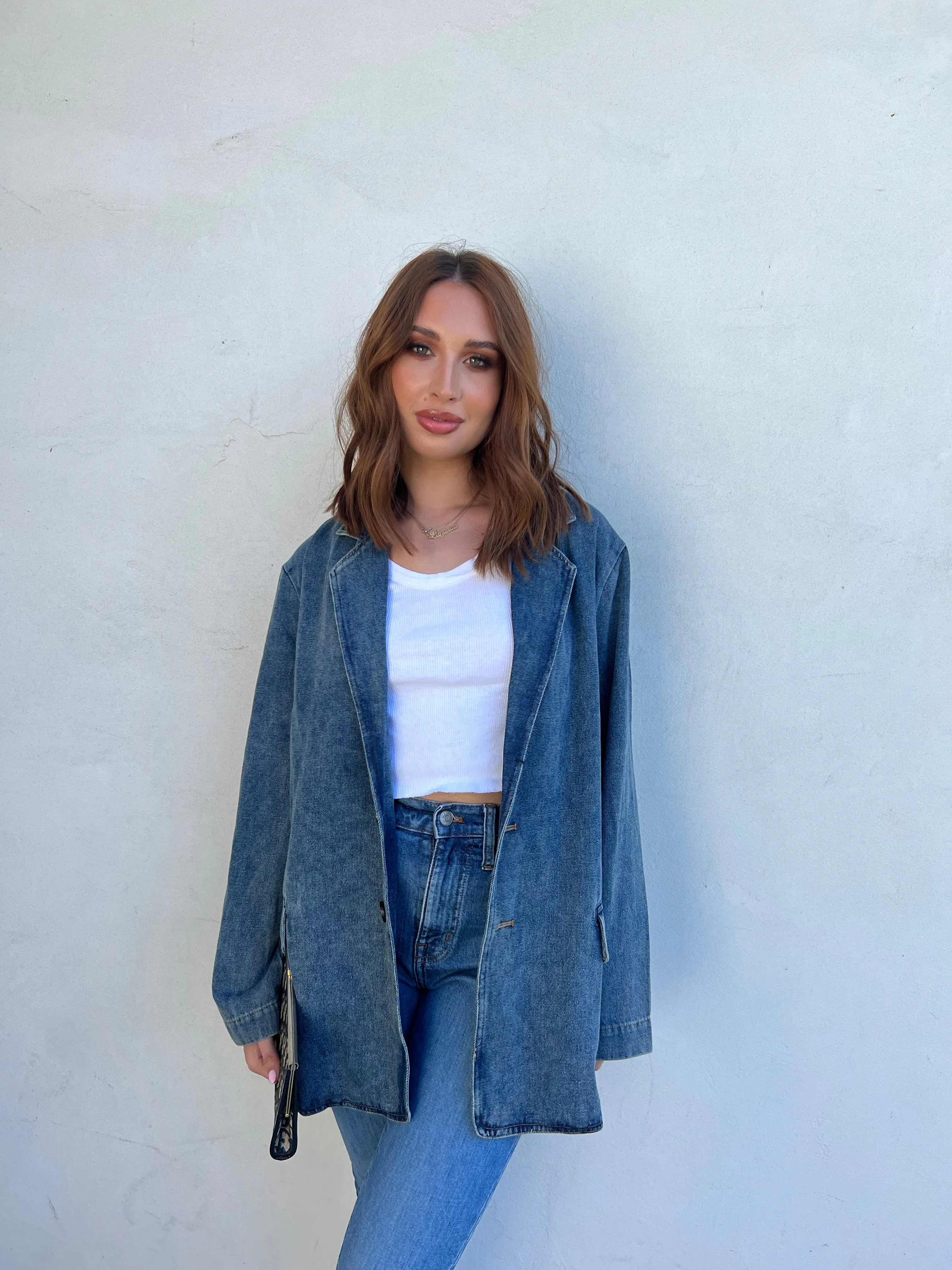 90's Babe Denim Blazer sold by Velvet House