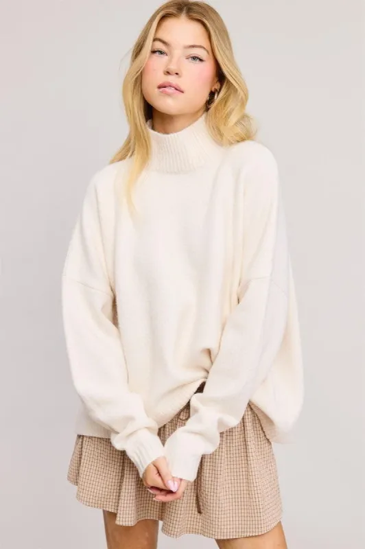 Lets Cozy Up Turtle Neck Knit Sweater sold by Velvet House
