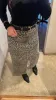 Leopard Print front Slit Skirt sold by Velvet House